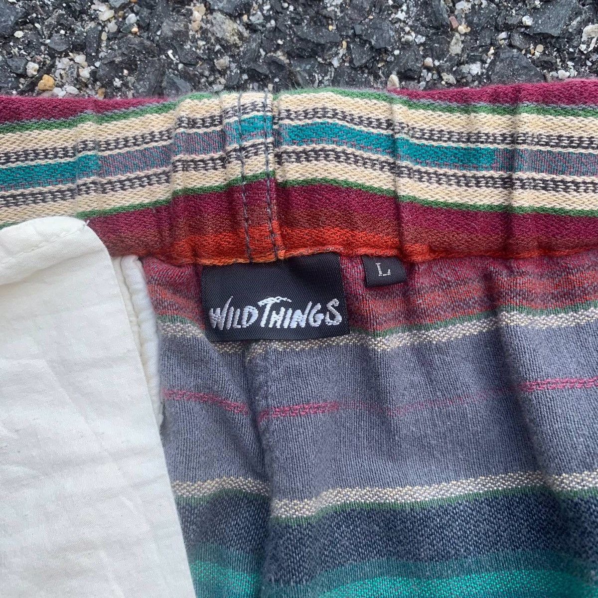 Japanese Brand × Vintage × Wild Things Vintage Rainbow Striped Wild Things Spring Waist Sweat Pants Size US 30 / EU 46 - 8 Thumbnail