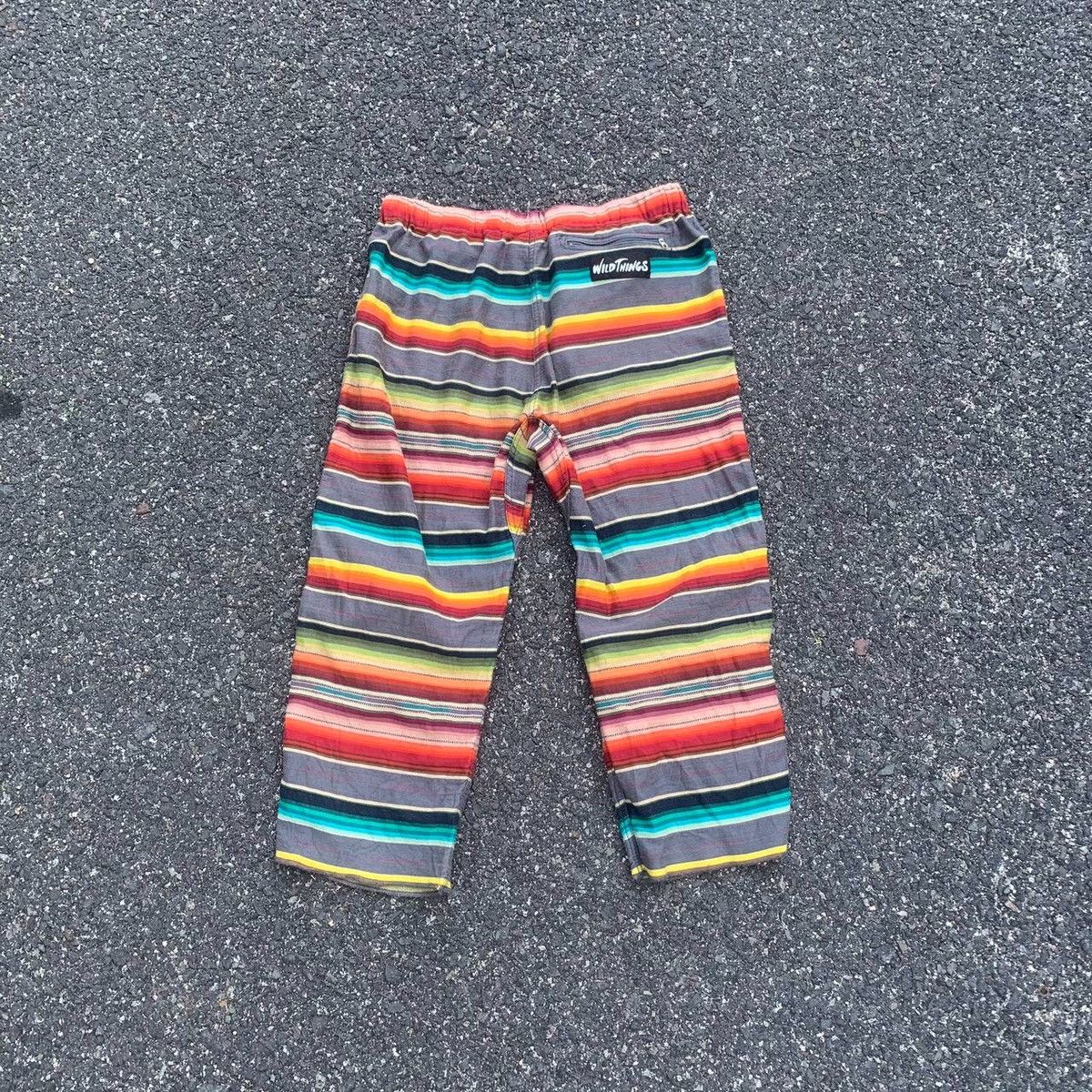 Japanese Brand × Vintage × Wild Things Vintage Rainbow Striped Wild Things Spring Waist Sweat Pants Size US 30 / EU 46 - 13 Thumbnail