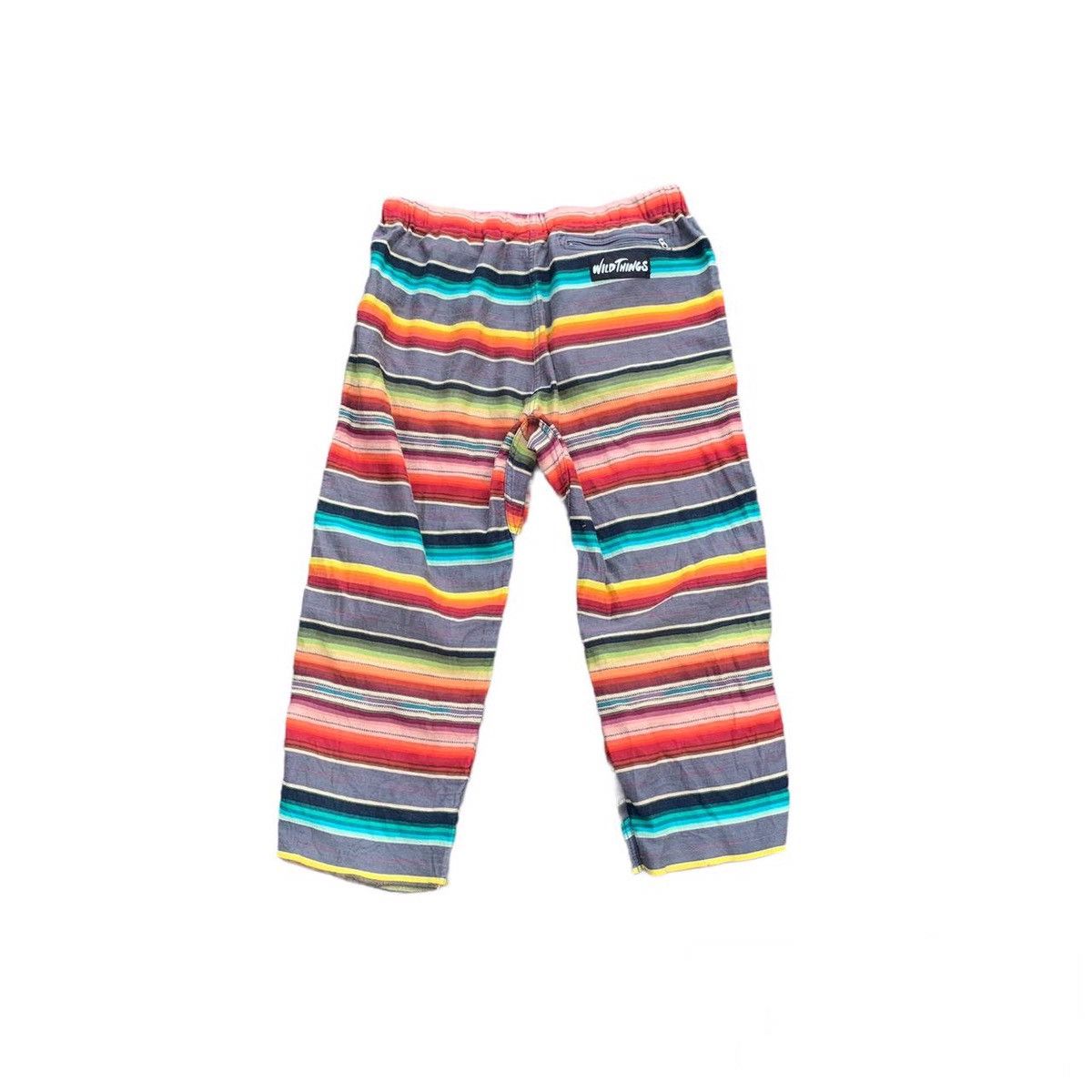 Japanese Brand × Vintage × Wild Things Vintage Rainbow Striped Wild Things Spring Waist Sweat Pants Size US 30 / EU 46 - 2 Thumbnail