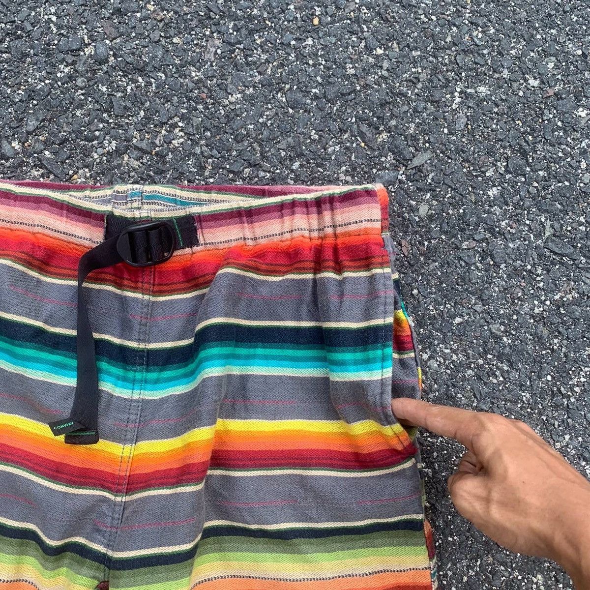 Japanese Brand × Vintage × Wild Things Vintage Rainbow Striped Wild Things Spring Waist Sweat Pants Size US 30 / EU 46 - 5 Thumbnail