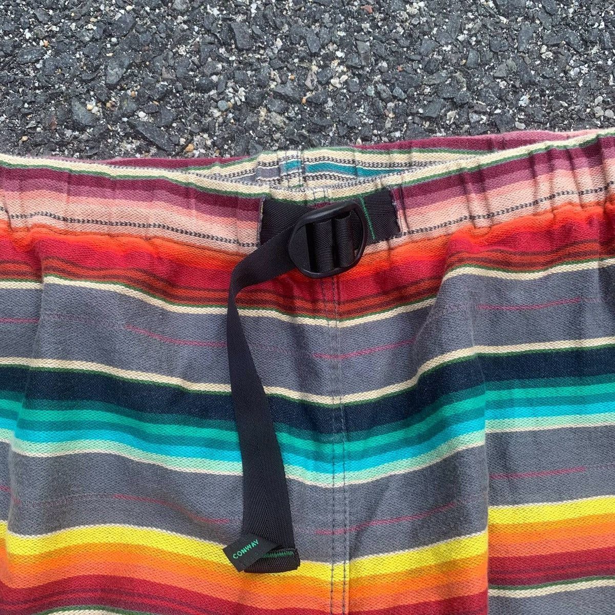 Japanese Brand × Vintage × Wild Things Vintage Rainbow Striped Wild Things Spring Waist Sweat Pants Size US 30 / EU 46 - 6 Thumbnail