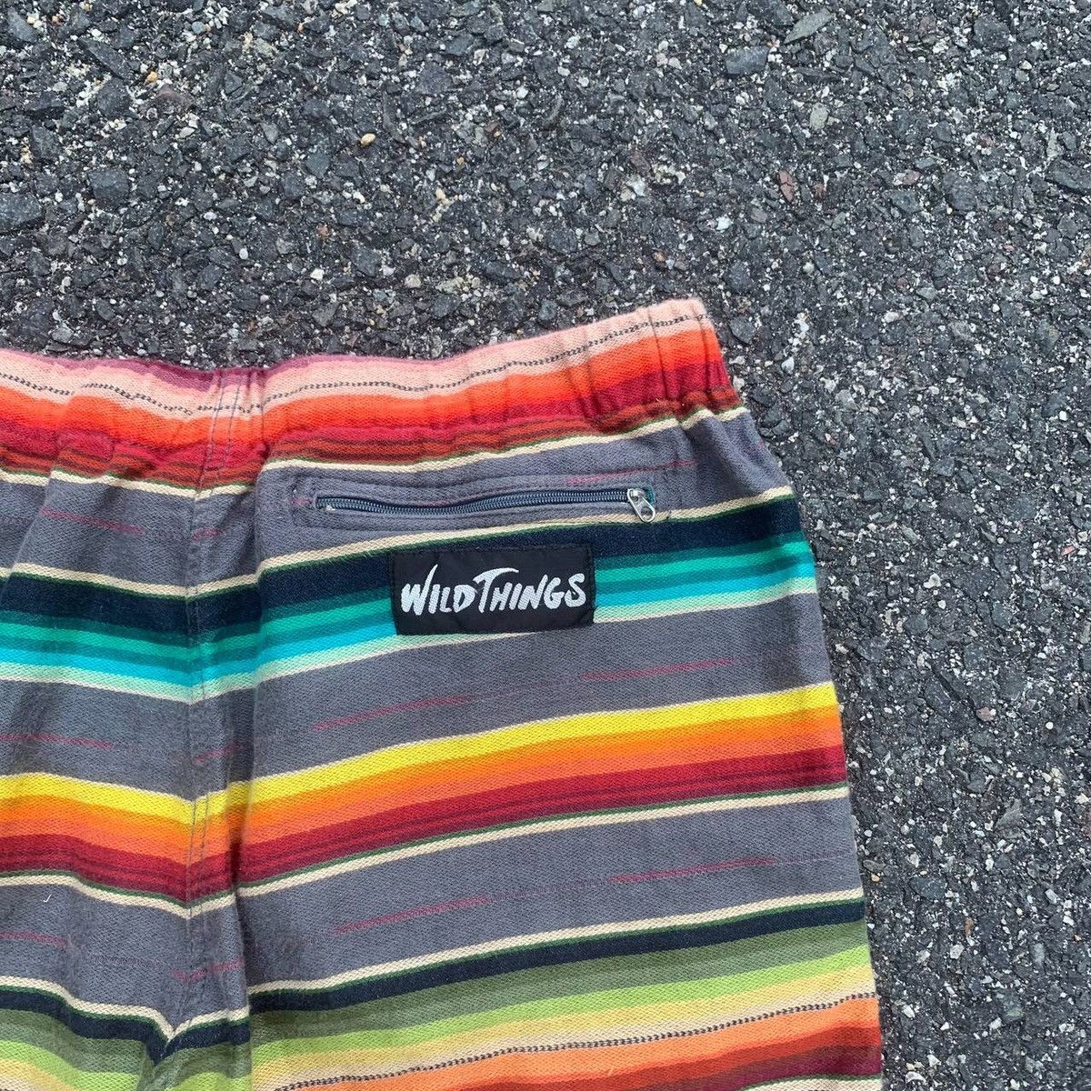Japanese Brand × Vintage × Wild Things Vintage Rainbow Striped Wild Things Spring Waist Sweat Pants Size US 30 / EU 46 - 15 Thumbnail