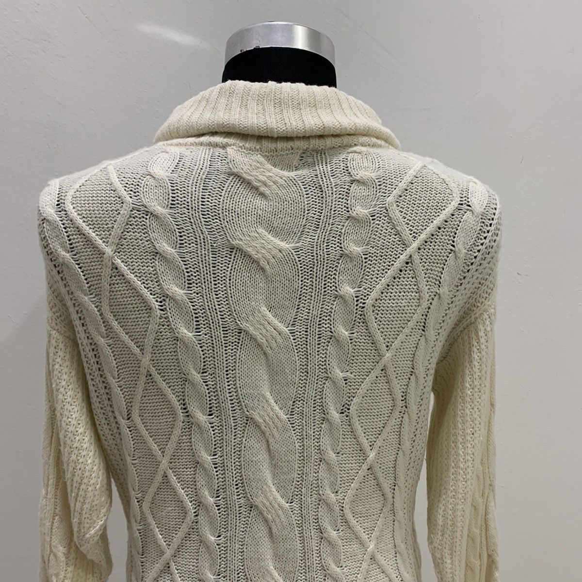 Aran Isles Knitwear × Designer ANNEBASKET Aran Twist Cable Crochet Turtleneck Knit Sweater Size US M / EU 48-50 / 2 - 7 Thumbnail