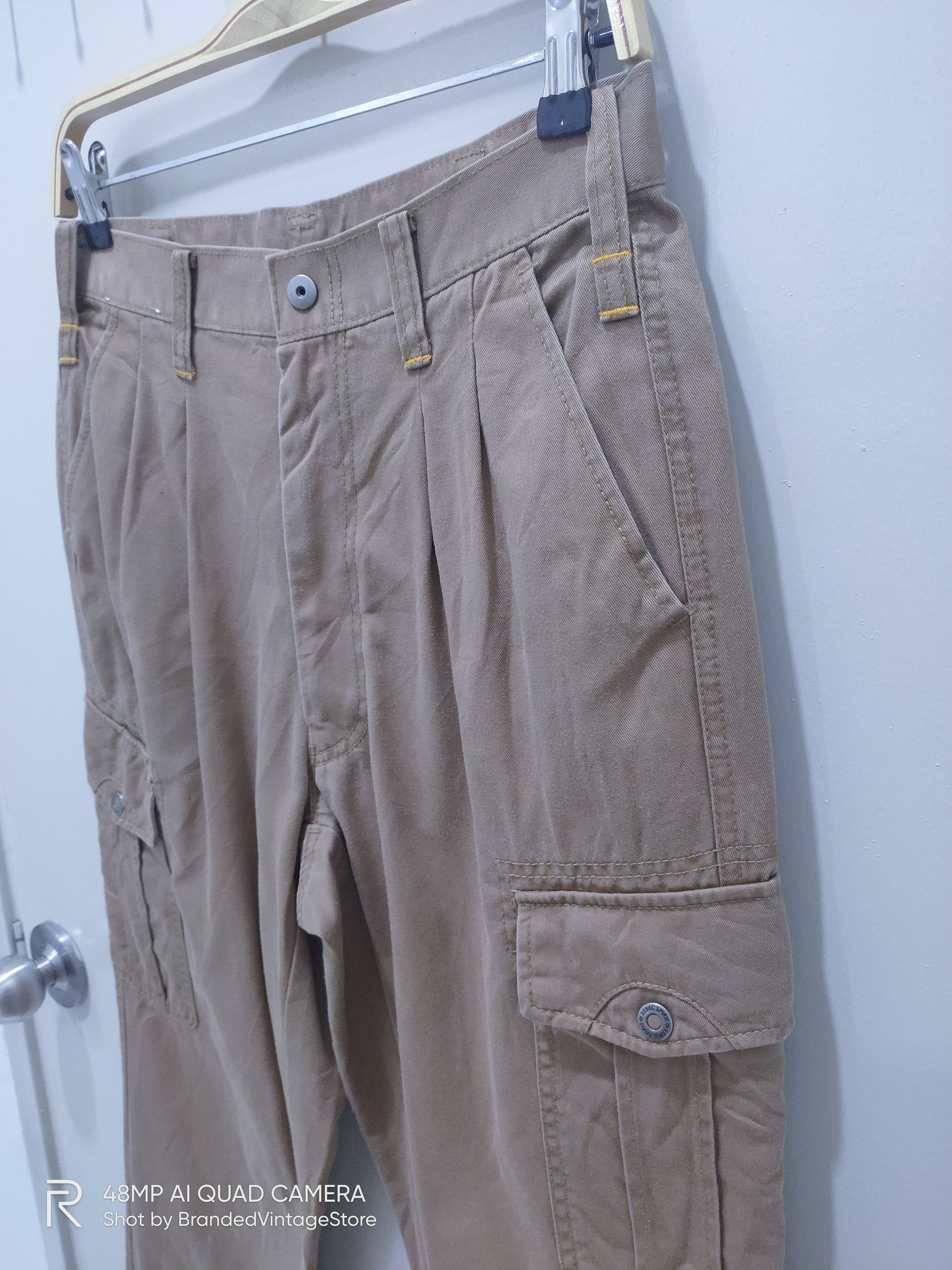 Japanese Brand XEBEC SPIRIT KAKUDA Multipocket Khaki Workwear Cargo Pants Size US 30 / EU 46 - 9 Thumbnail