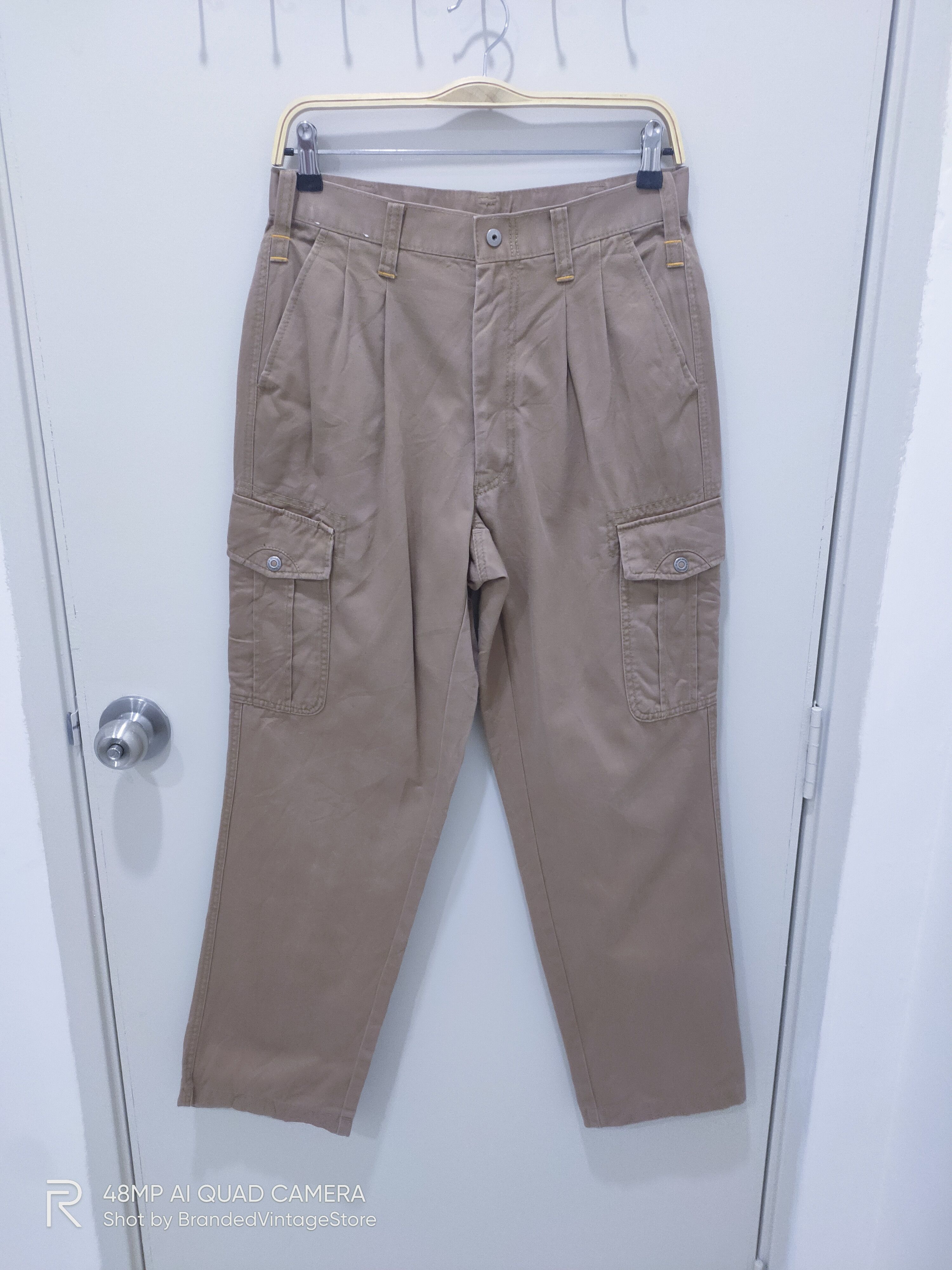 Japanese Brand XEBEC SPIRIT KAKUDA Multipocket Khaki Workwear Cargo Pants Size US 30 / EU 46 - 1 Thumbnail