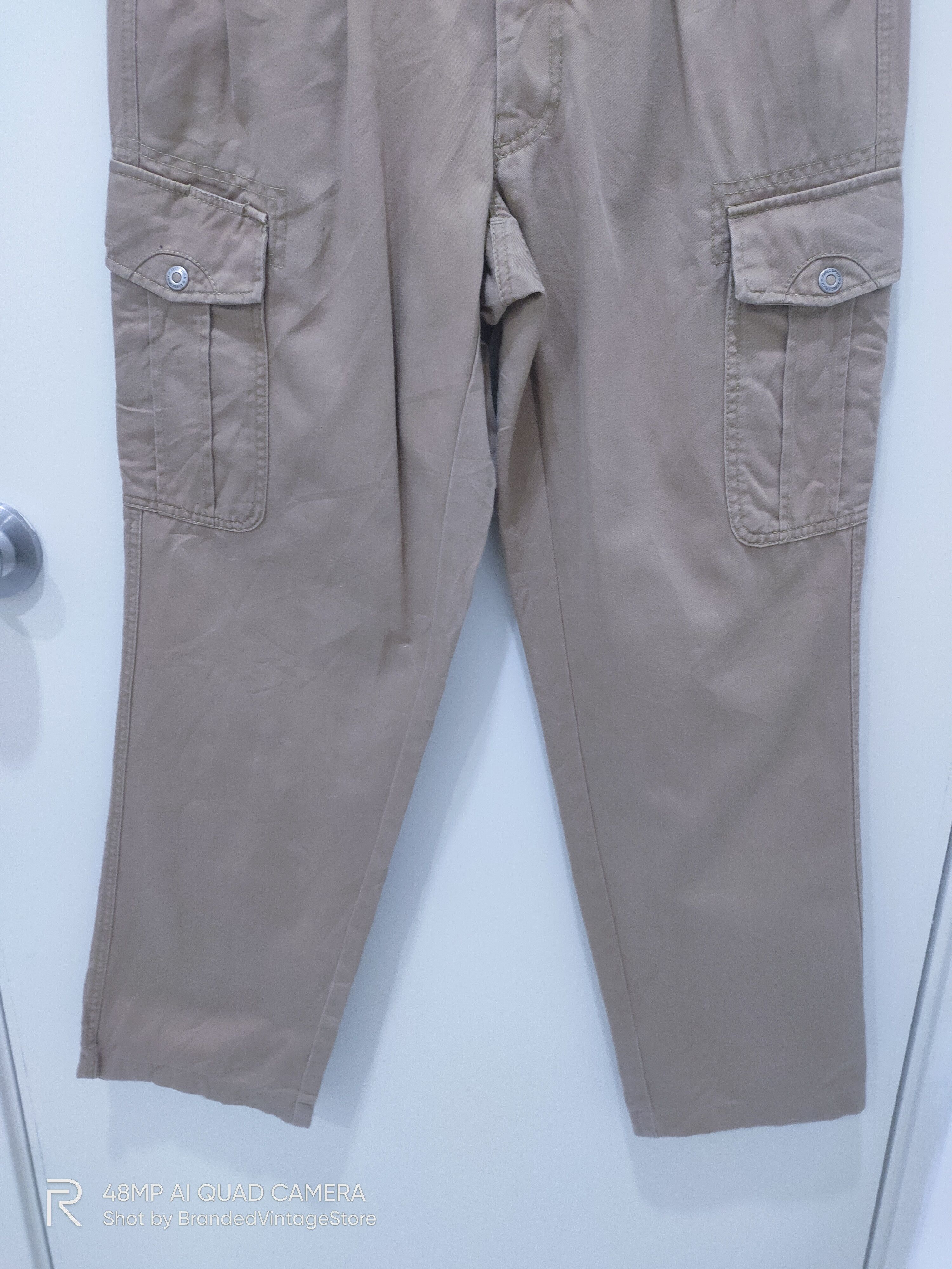 Japanese Brand XEBEC SPIRIT KAKUDA Multipocket Khaki Workwear Cargo Pants Size US 30 / EU 46 - 5 Thumbnail