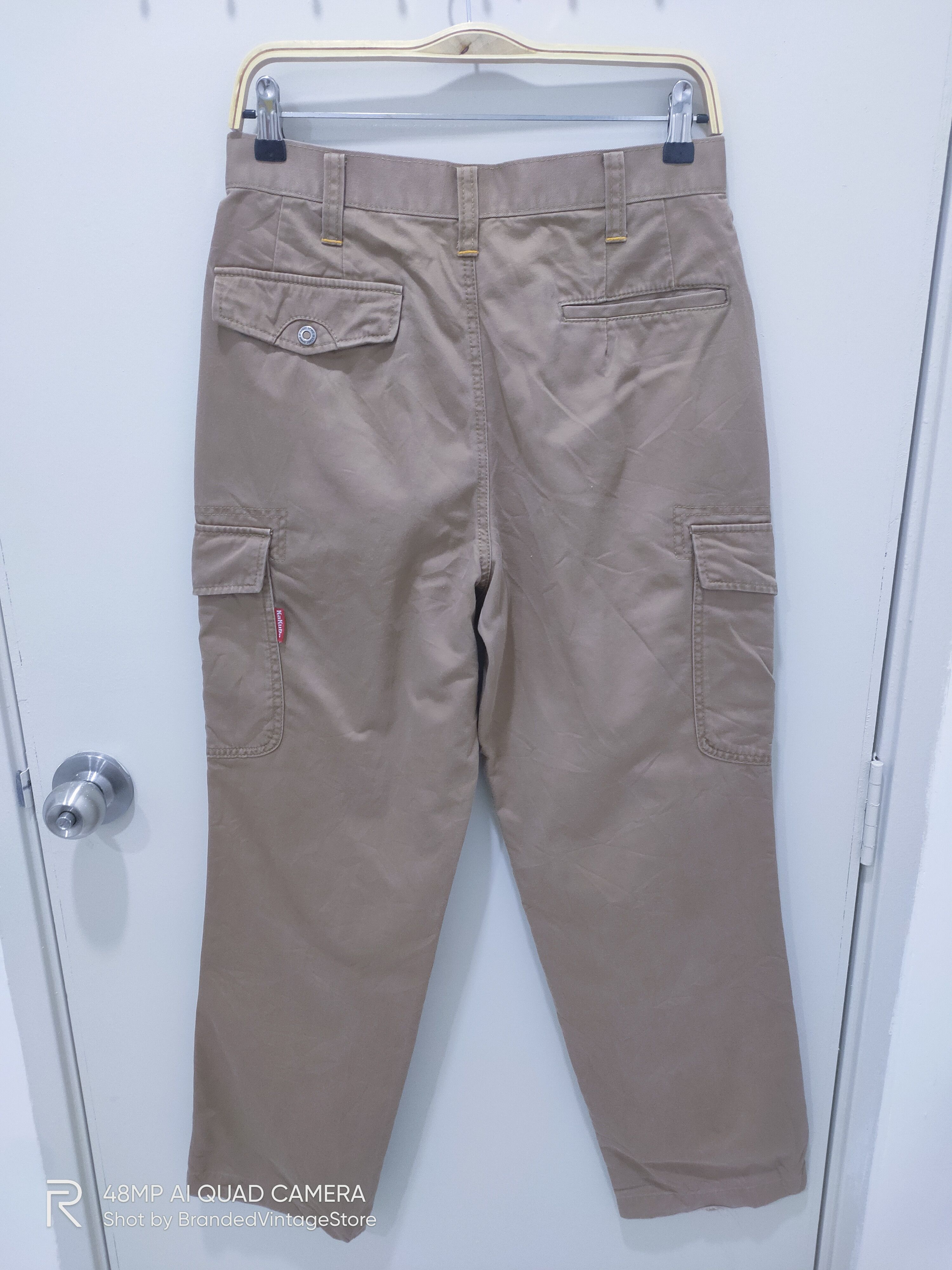 Japanese Brand XEBEC SPIRIT KAKUDA Multipocket Khaki Workwear Cargo Pants Size US 30 / EU 46 - 2 Thumbnail