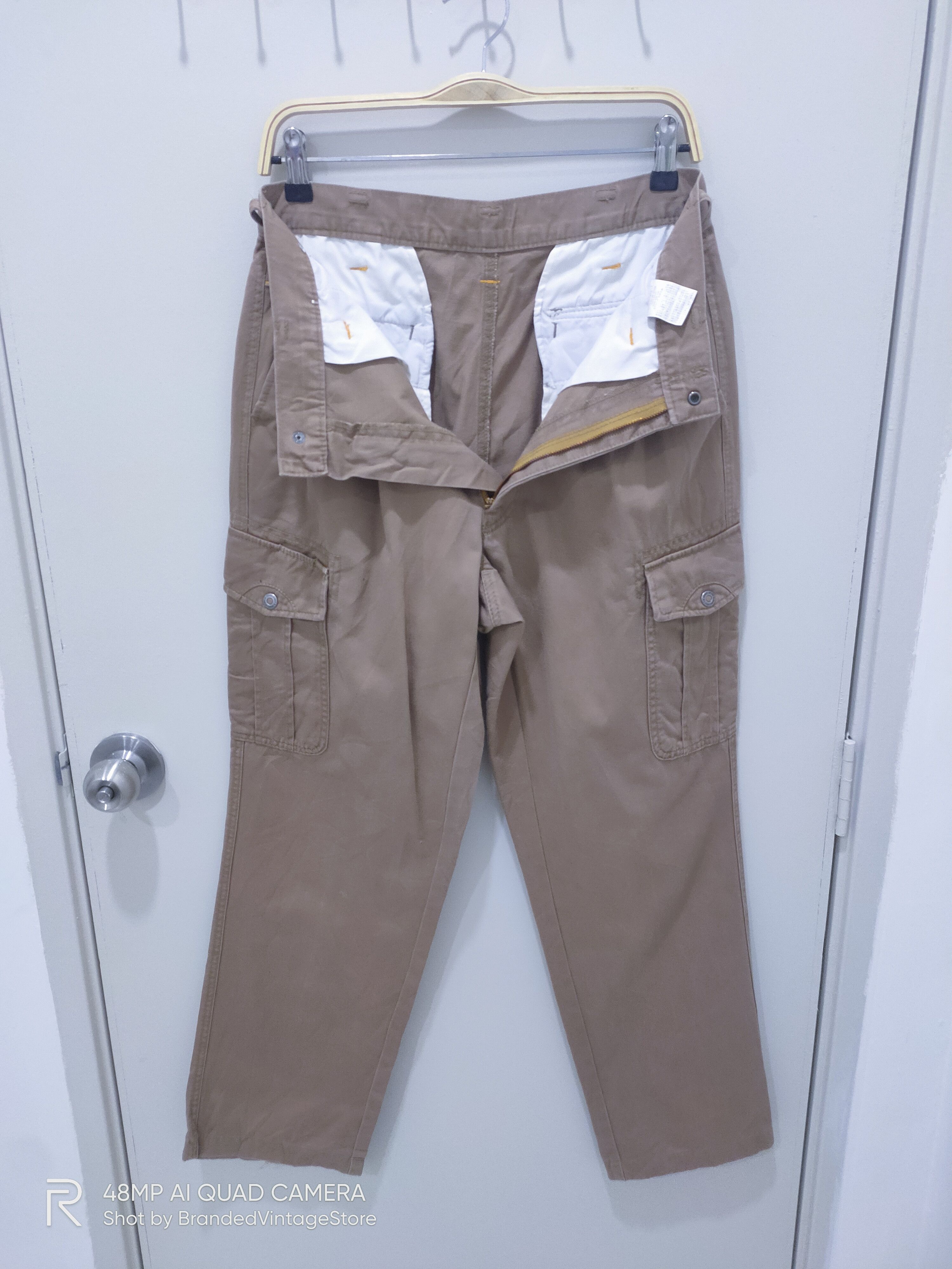 Japanese Brand XEBEC SPIRIT KAKUDA Multipocket Khaki Workwear Cargo Pants Size US 30 / EU 46 - 3 Thumbnail