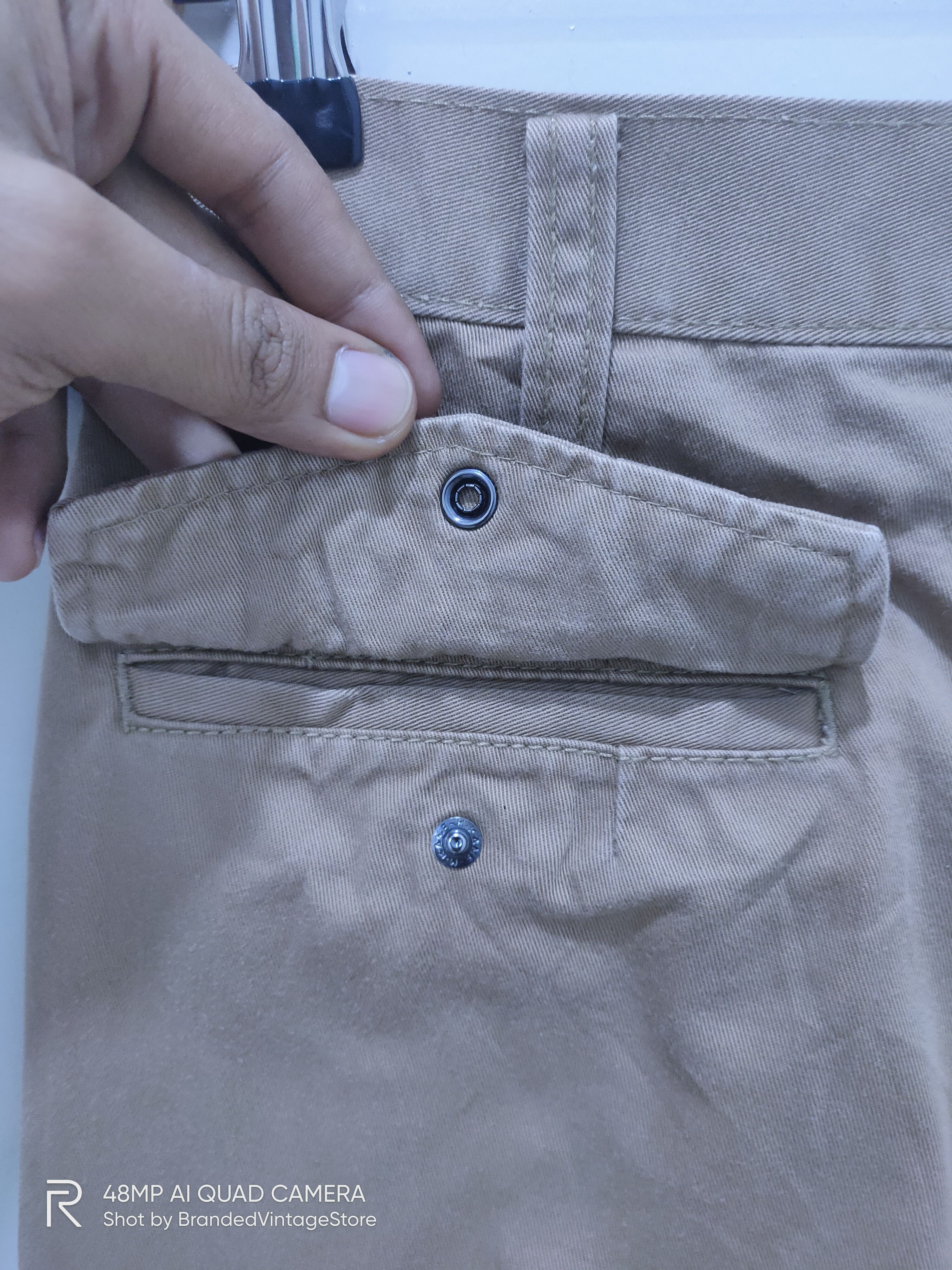 Japanese Brand XEBEC SPIRIT KAKUDA Multipocket Khaki Workwear Cargo Pants Size US 30 / EU 46 - 12 Thumbnail