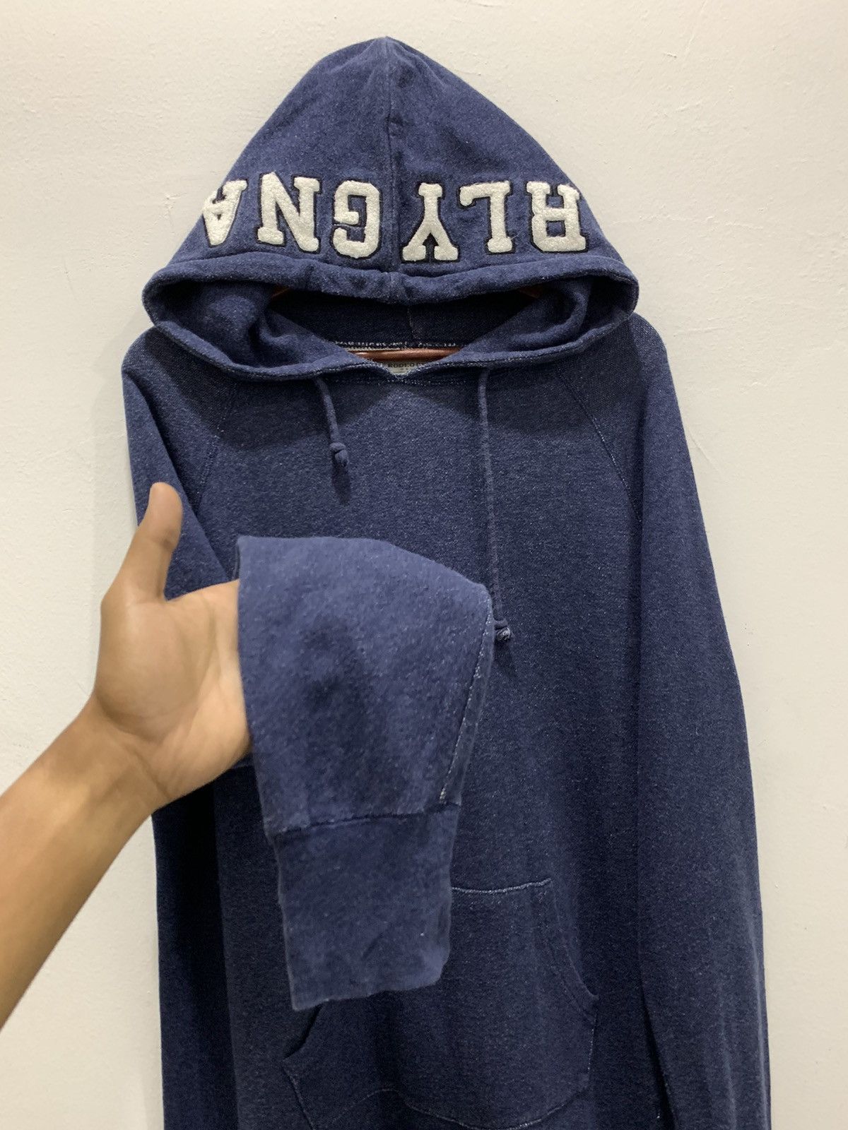 Faded Glory × Japanese Brand × The Letters RODEO CROWN Patchwork Pullover Faded Bleach Denim Hoodie Size US M / EU 48-50 / 2 - 5 Thumbnail