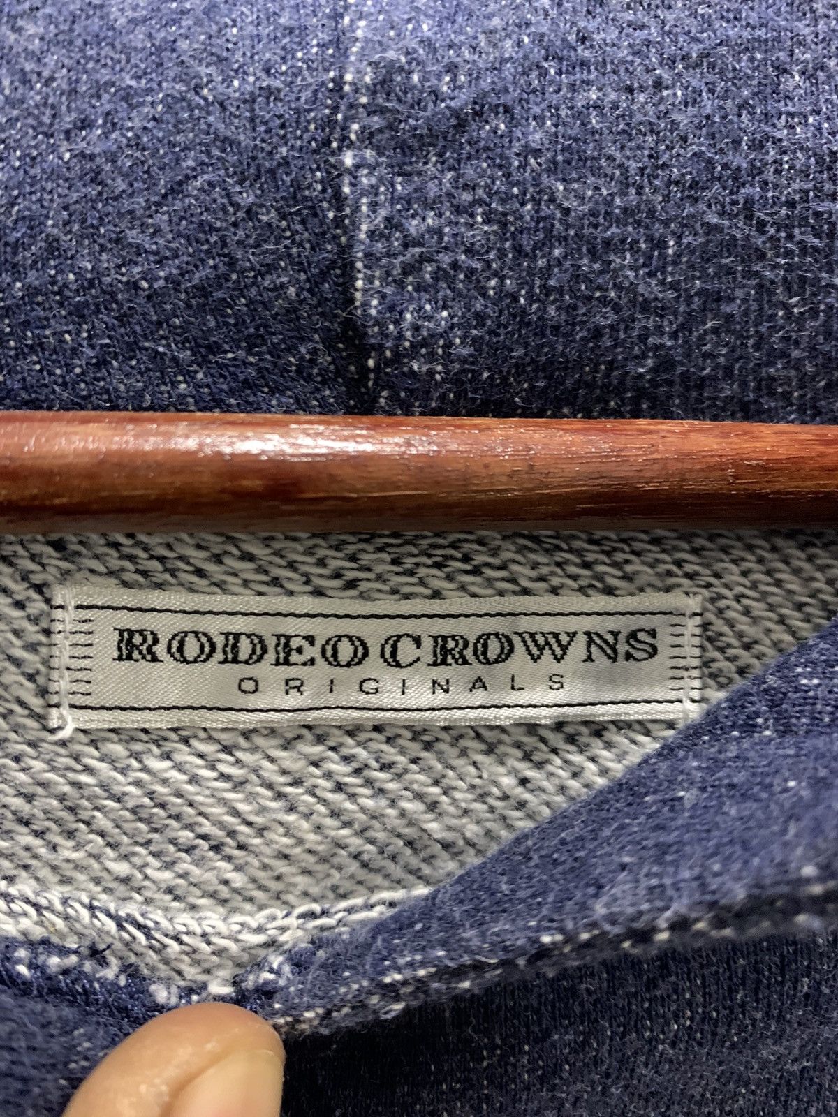 Faded Glory × Japanese Brand × The Letters RODEO CROWN Patchwork Pullover Faded Bleach Denim Hoodie Size US M / EU 48-50 / 2 - 8 Thumbnail