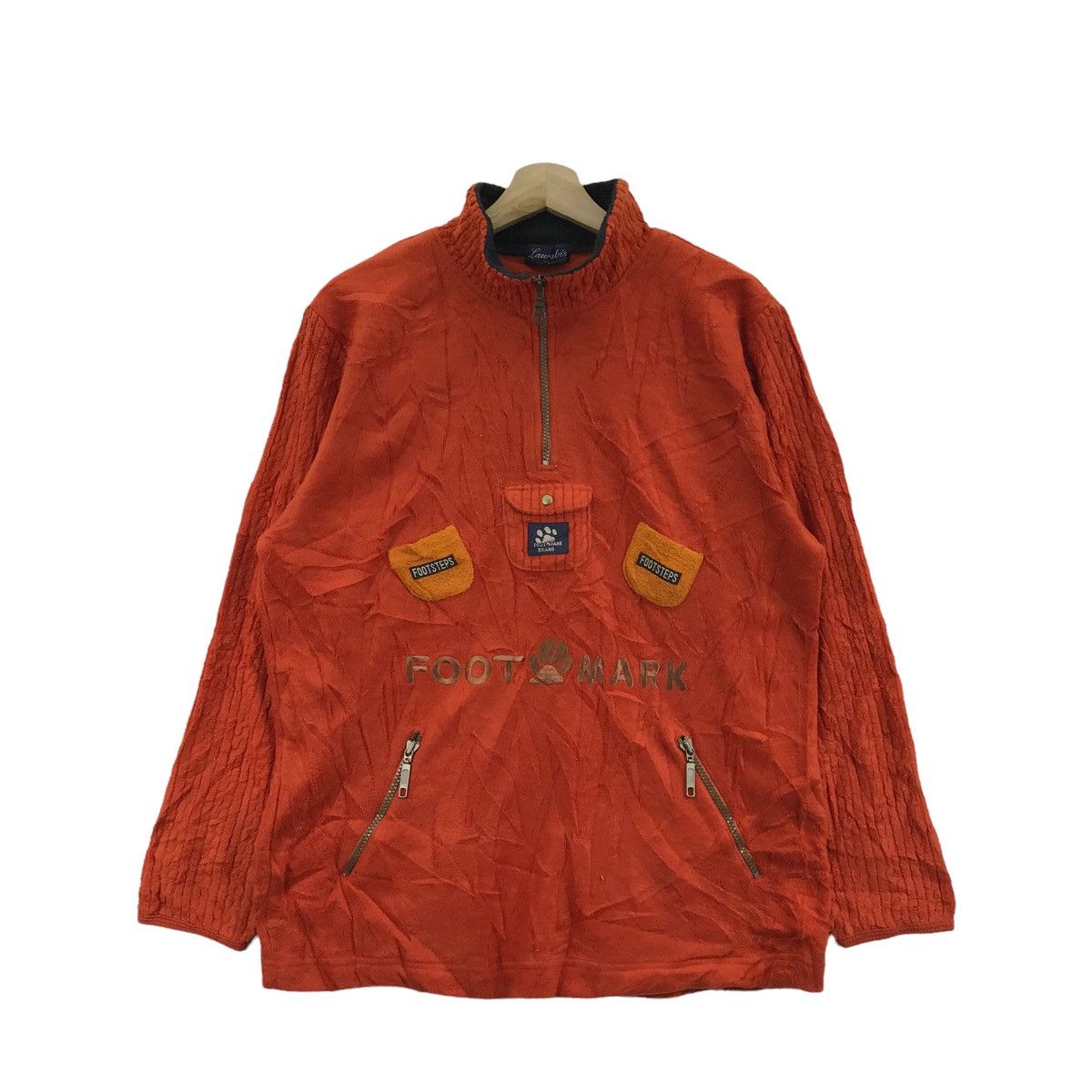 90’ LAURABIS PARIS Center Pocket Embroidery Fleece Jacket