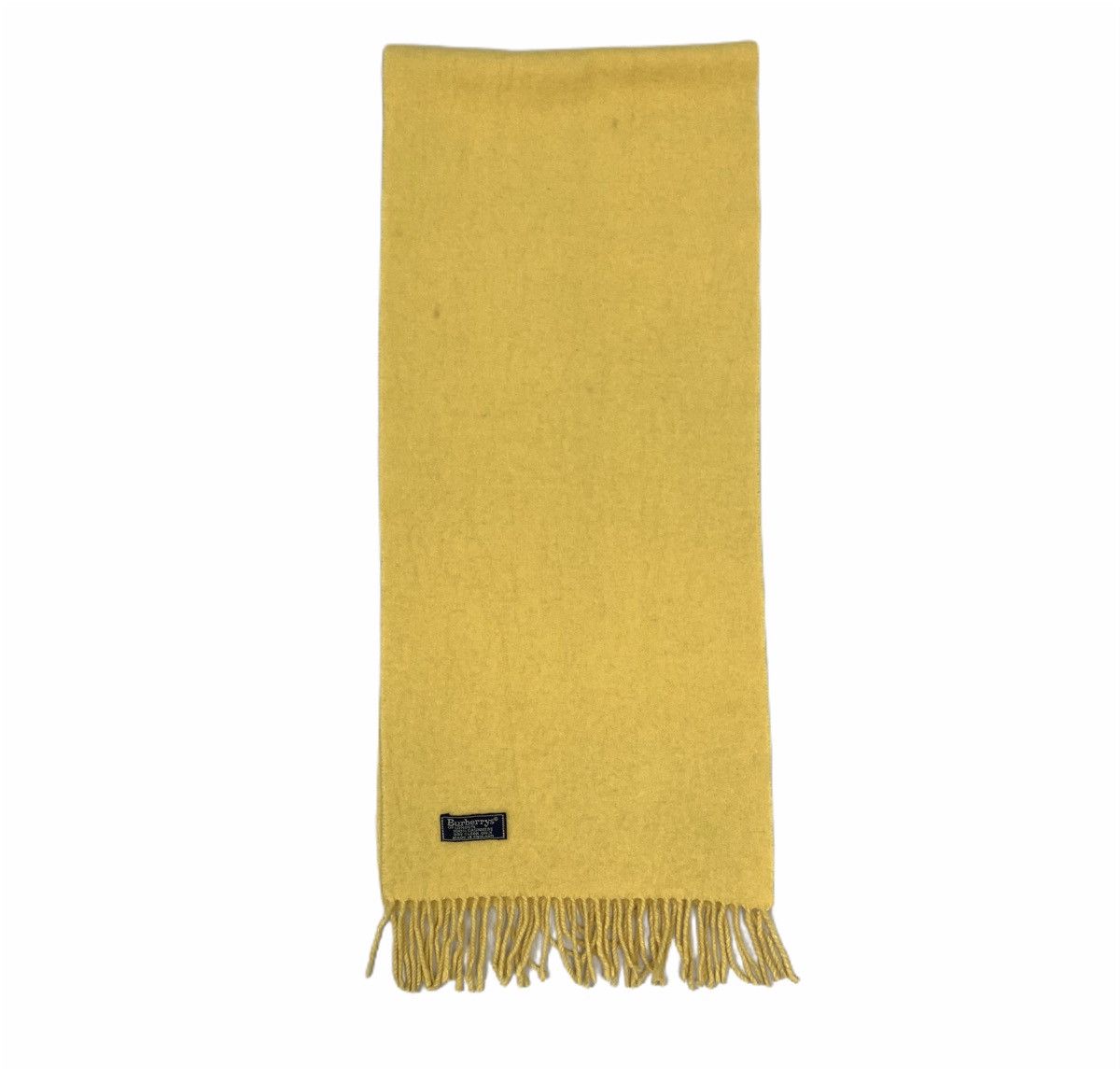 Burberry × Japanese Brand × Other BURBERRYS LONDON Plain Embroidered Logo Wool Muffler Scarf Size ONE SIZE - 5 Thumbnail