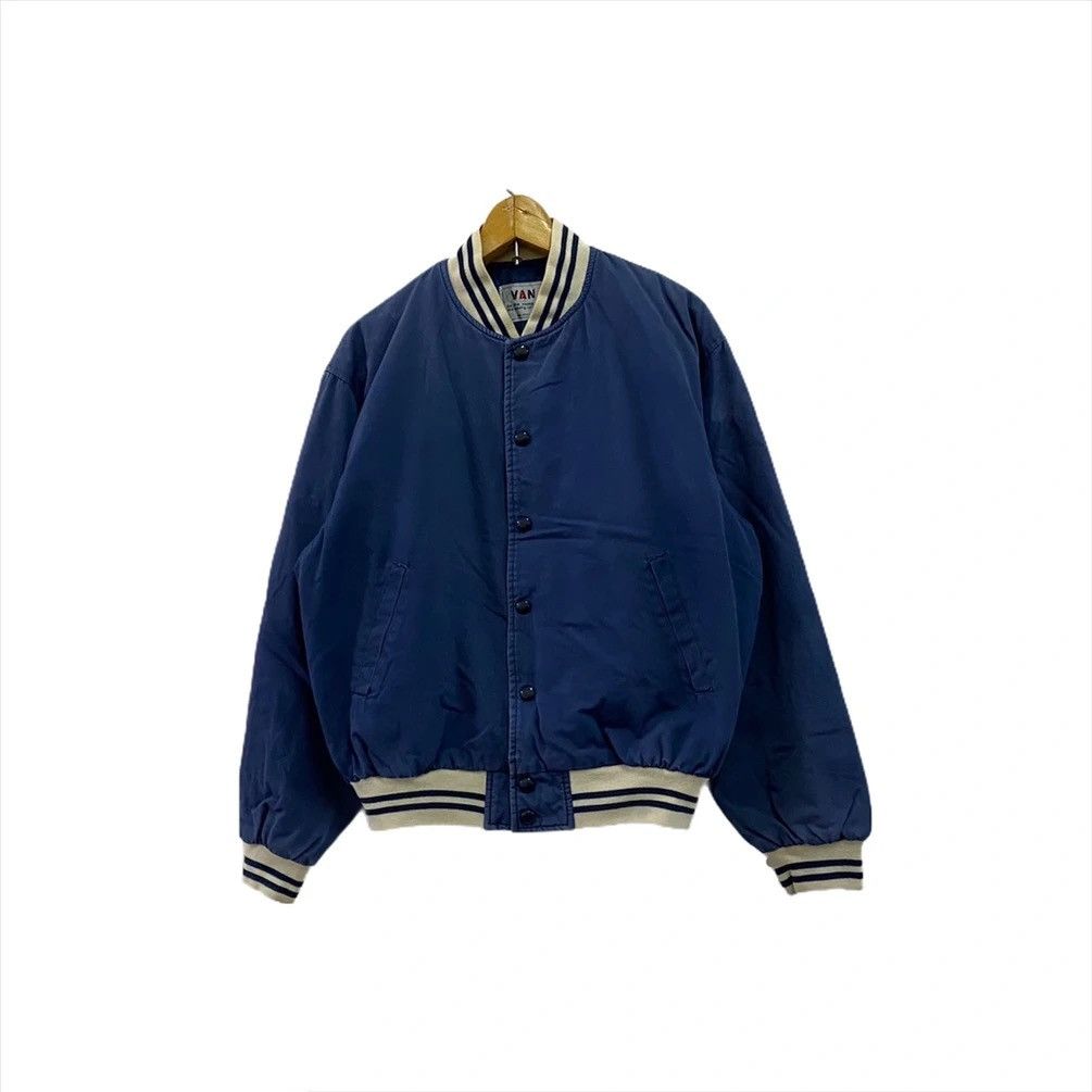 Japanese Brand × Vintage FOR THE YOUNG SUN FADDED VAN VARSITY JACKET Size US M / EU 48-50 / 2 - 2 Thumbnail