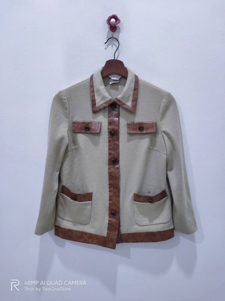 Other LAVONA Leather Flora Multipocket Button Up Chore Jacket Art Size S / US 4 / IT 40 - 6 Thumbnail