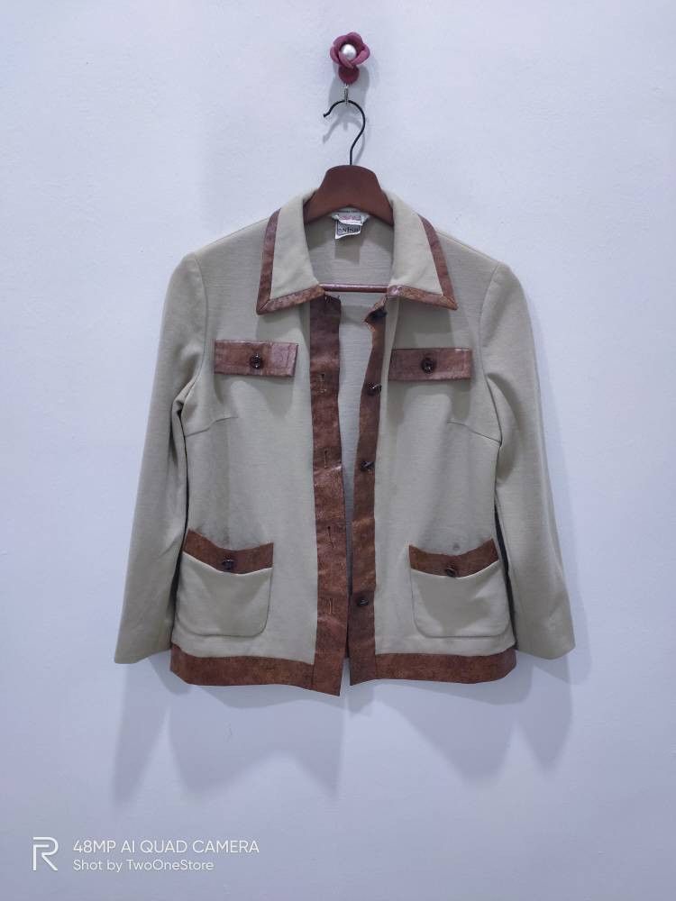 Other LAVONA Leather Flora Multipocket Button Up Chore Jacket Art Size S / US 4 / IT 40 - 1 Thumbnail