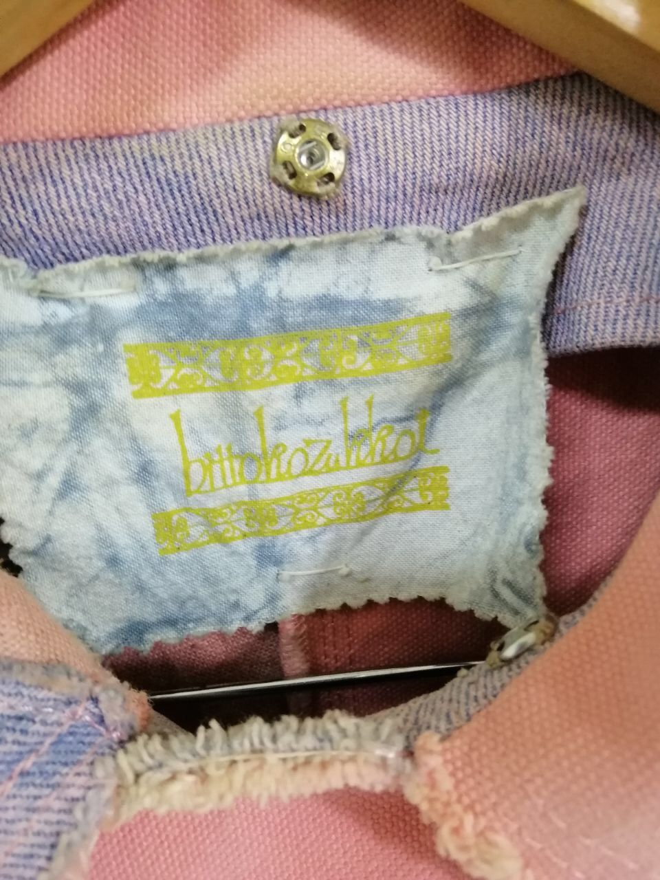 Designer × Handmade Rare Patchwork Denim Jacket Pink Color riri Zipper Size US XS / EU 42 / 0 - 3 Thumbnail