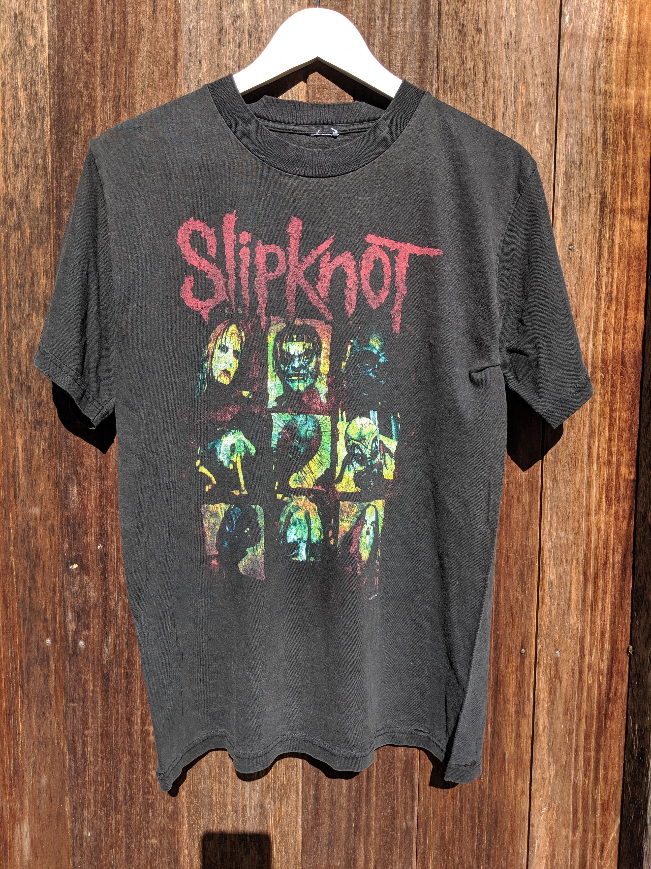 Vintage early 00s band tee SLIPKNOT print bothside/metal