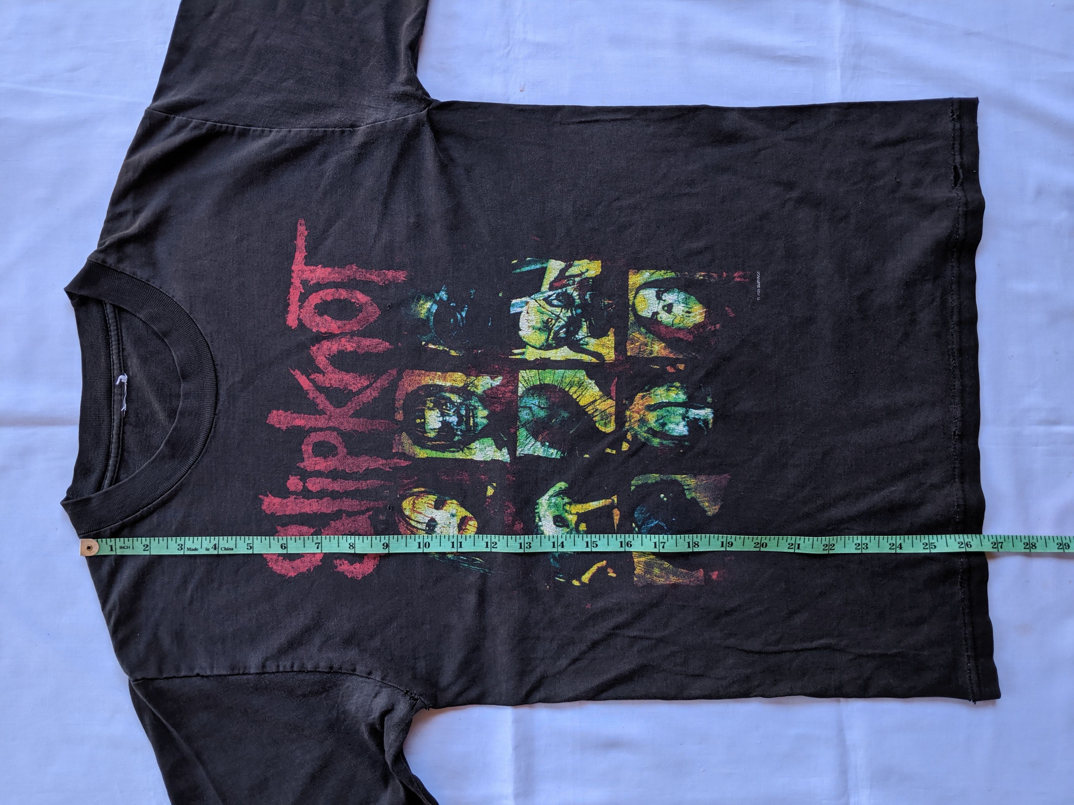 Band Tees × Vintage Vintage early 00s band tee SLIPKNOT print bothside/metal band/rock band distressed shirt Size US S / EU 44-46 / 1 - 8 Thumbnail