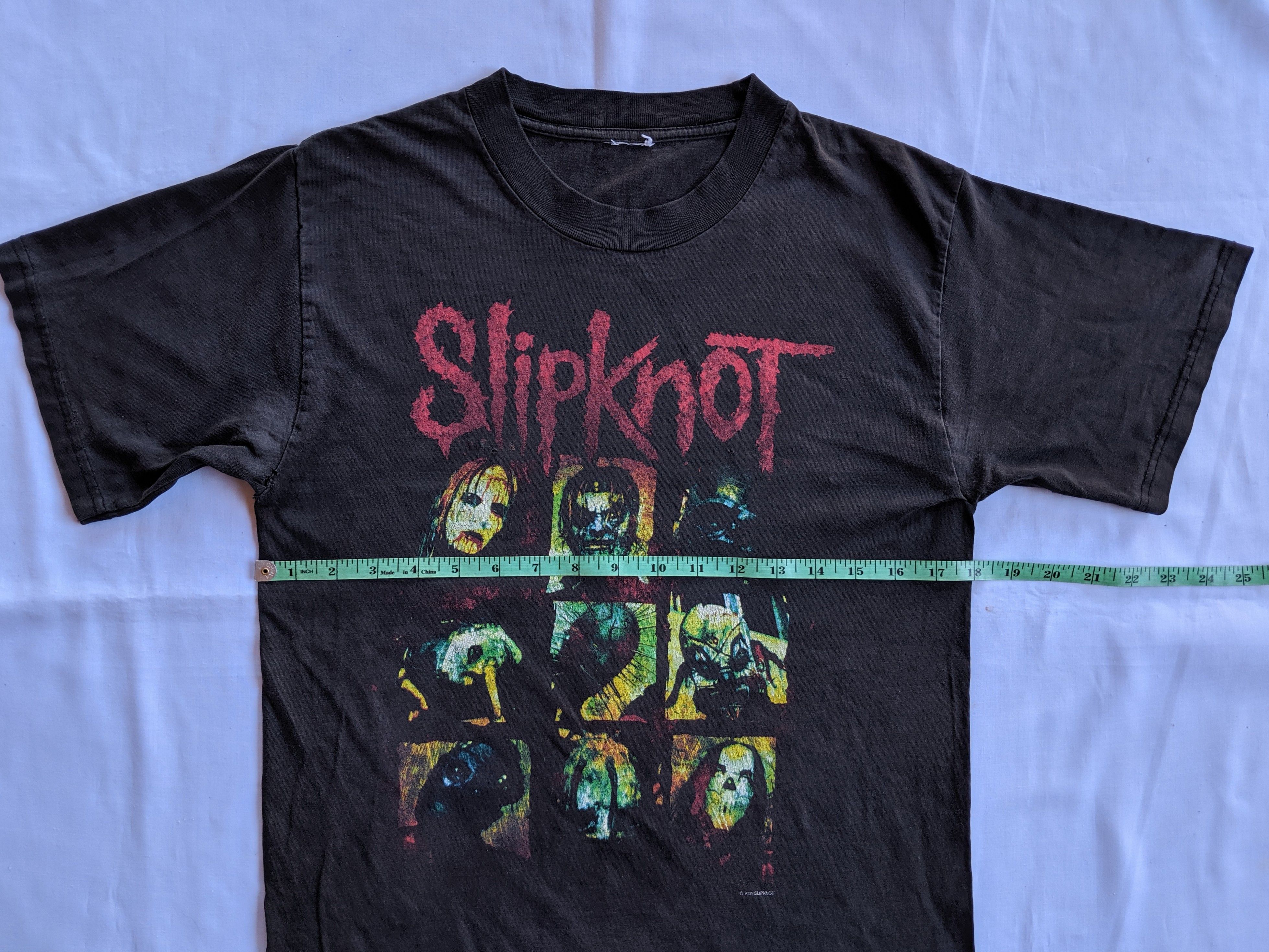Band Tees × Vintage Vintage early 00s band tee SLIPKNOT print bothside/metal band/rock band distressed shirt Size US S / EU 44-46 / 1 - 7 Thumbnail