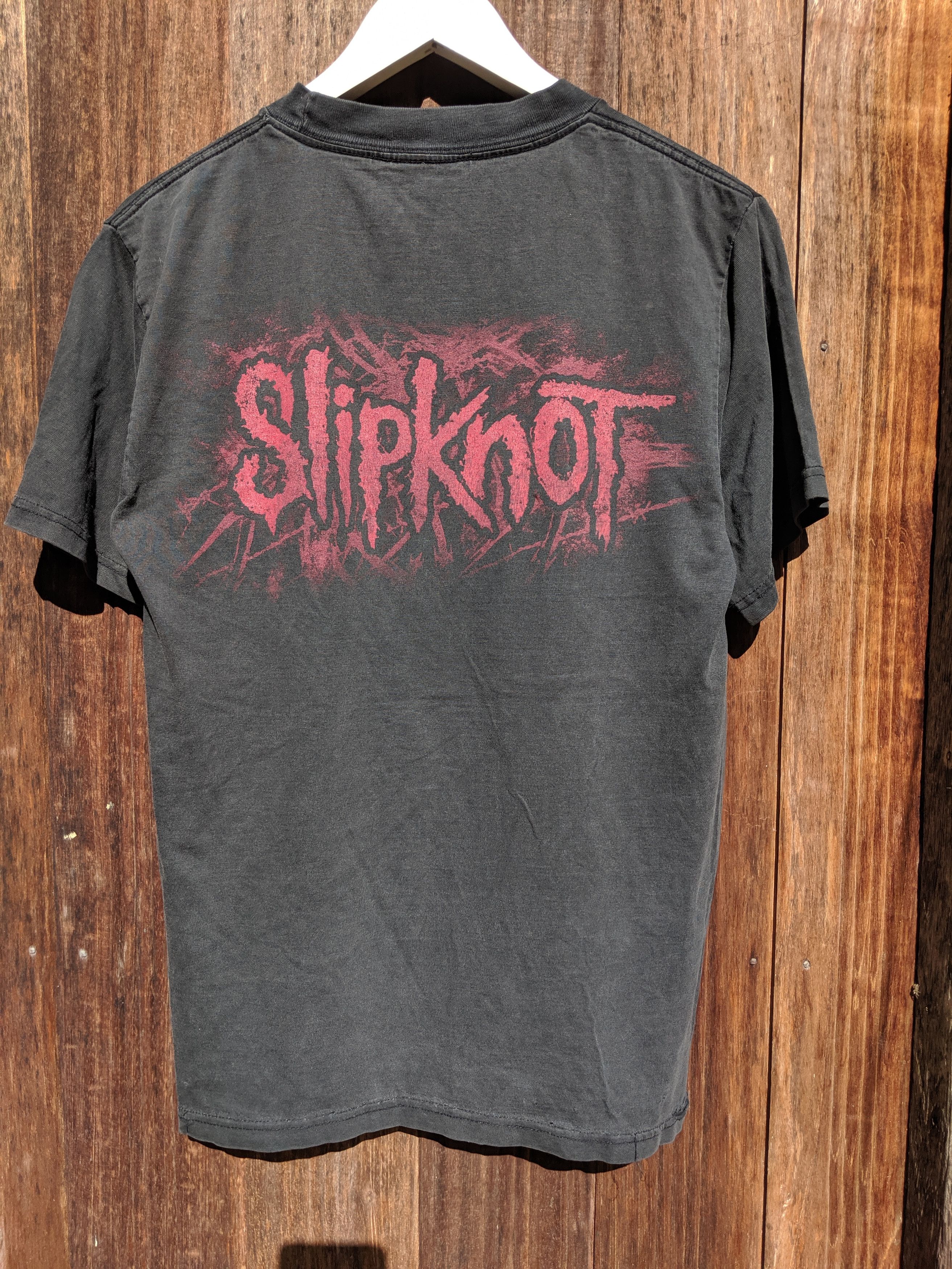 Band Tees × Vintage Vintage early 00s band tee SLIPKNOT print bothside/metal band/rock band distressed shirt Size US S / EU 44-46 / 1 - 2 Thumbnail