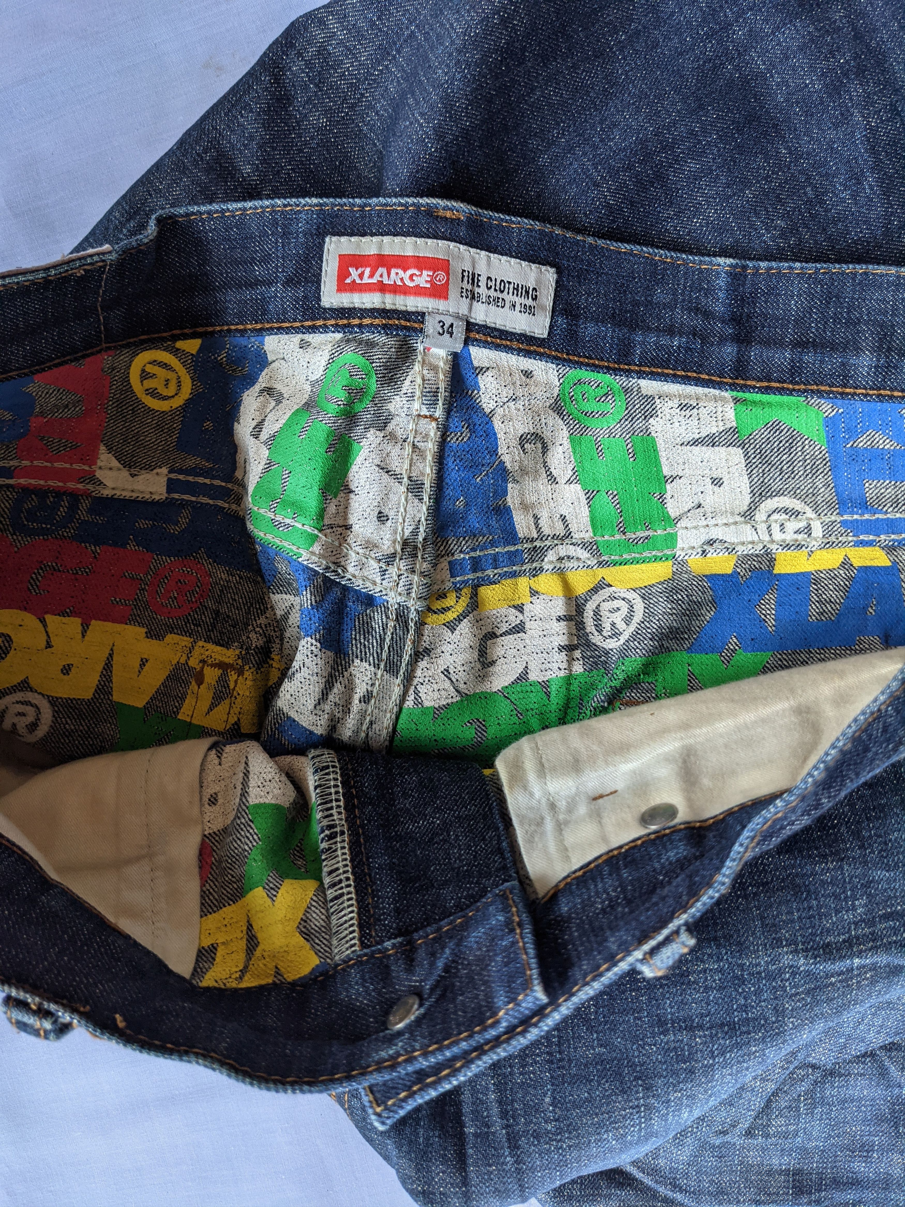 Xlarge Distressed fullprint XLarge jeans/Number (N)ine Size US 34 / EU 50 - 11 Thumbnail