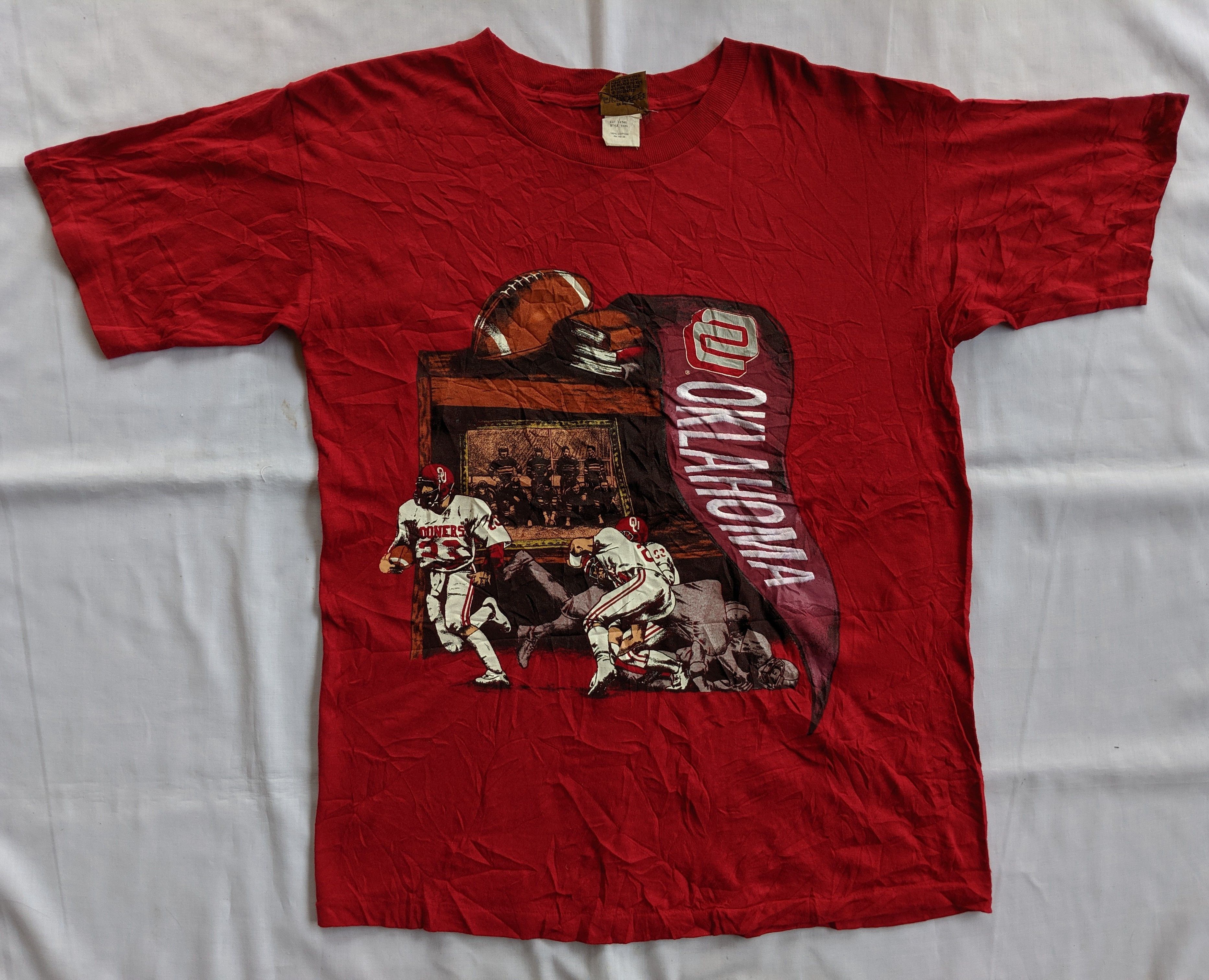 MLB × NFL × Vintage Vintage 90s Sooners Oklahoma NFL team big print Size US M / EU 48-50 / 2 - 2 Thumbnail