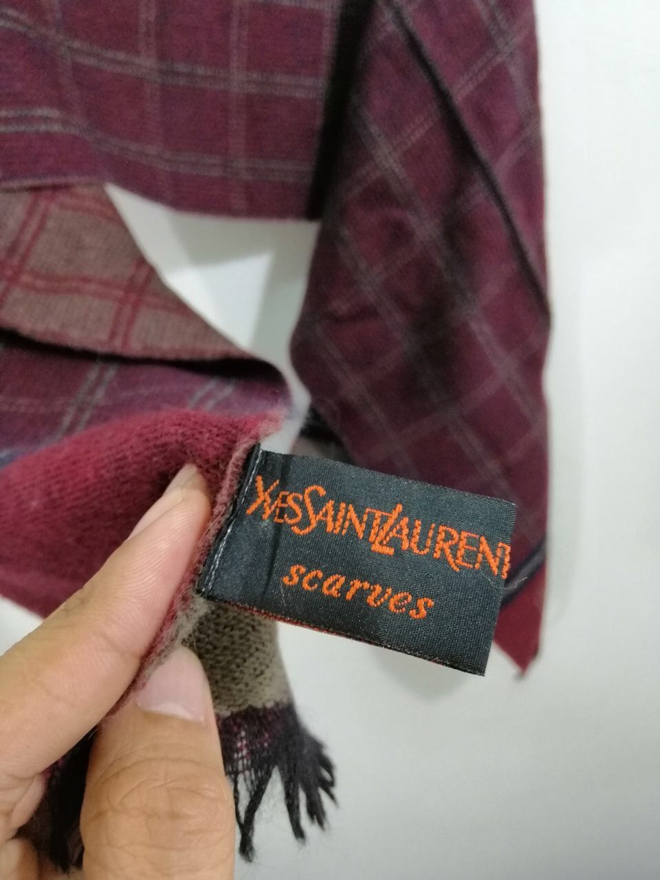 Saint Laurent Paris × Yves Saint Laurent Vintage Made West Germany YSL Scarf Small Logo Design Size ONE SIZE - 5 Thumbnail