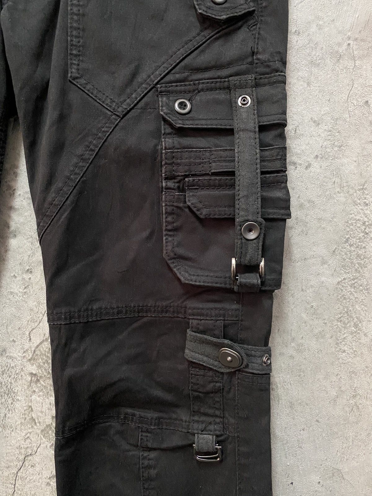 Designer × HIDEAWAYS × Japanese Brand Hideaways Japan Tactical Bondage Utility Flared Cargo Pants Size US 31 - 6 Thumbnail