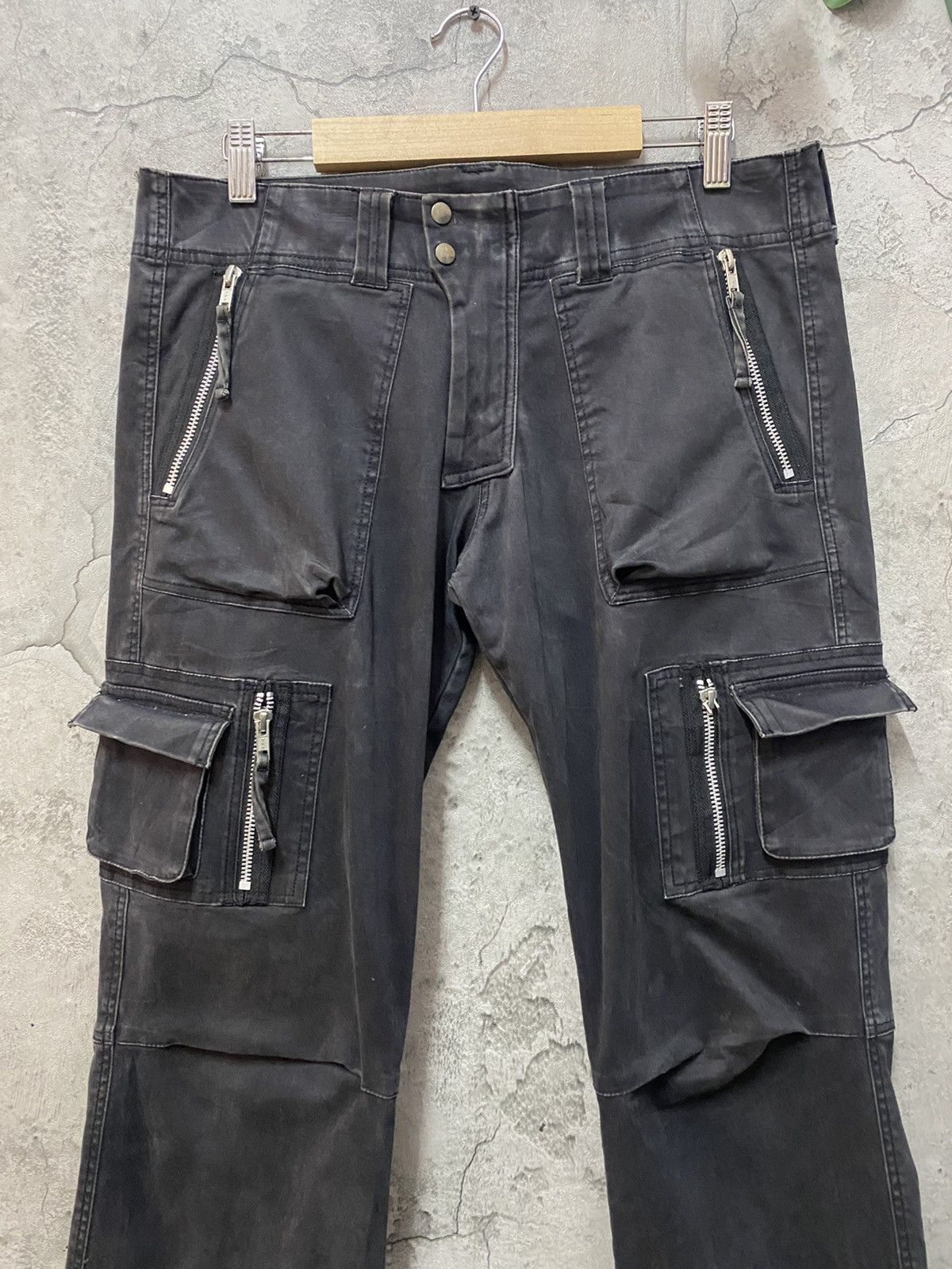 Designer × Japanese Brand WD Japan Flared Tactical Bondage Faded Valvet Cargo Pants Size US 31 - 5 Thumbnail