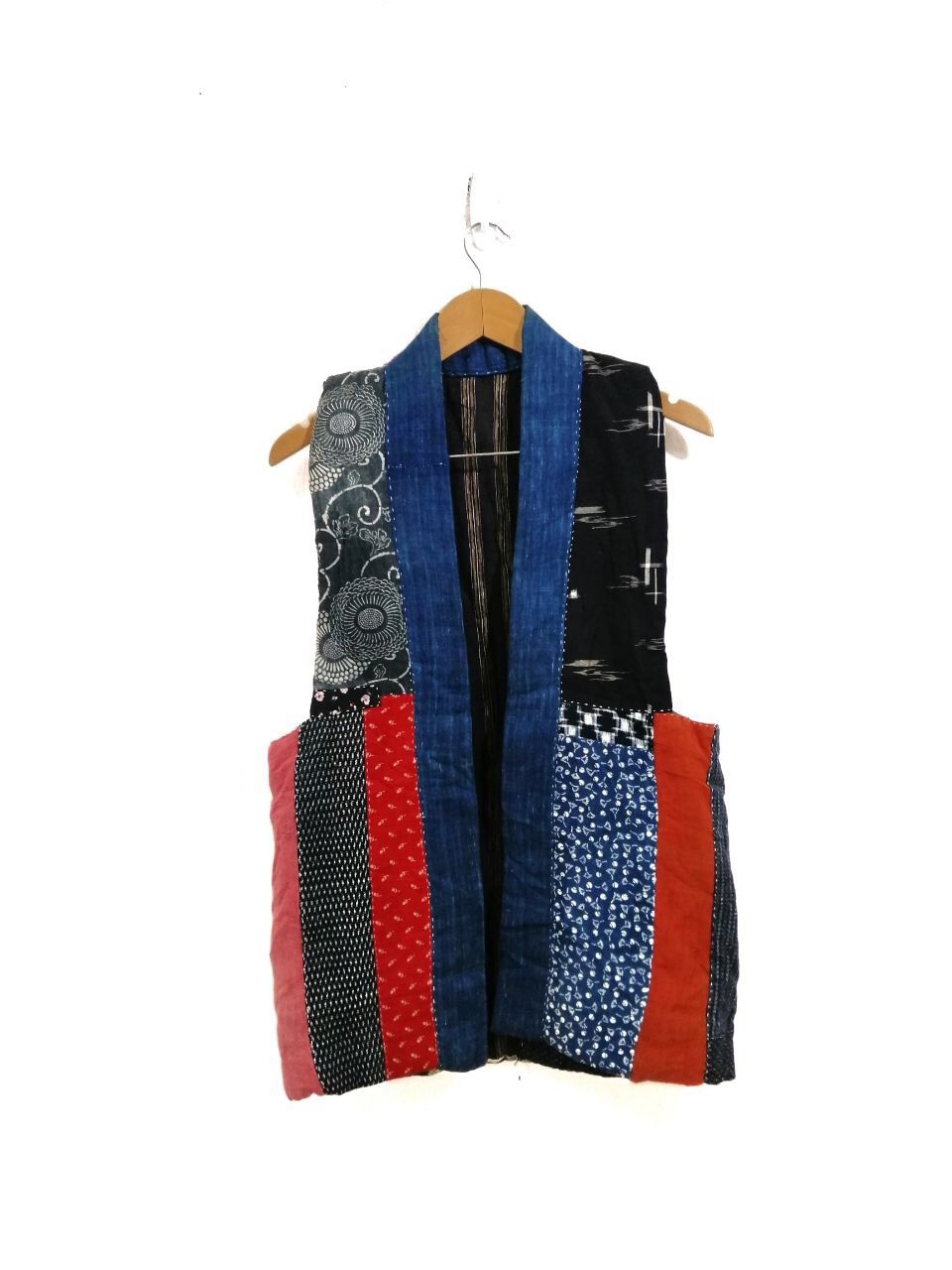 Indigo Japanese Culture Patchwork Kimono Vest Indigo Kapital Boro Size US M / EU 48-50 / 2 - 2 Thumbnail
