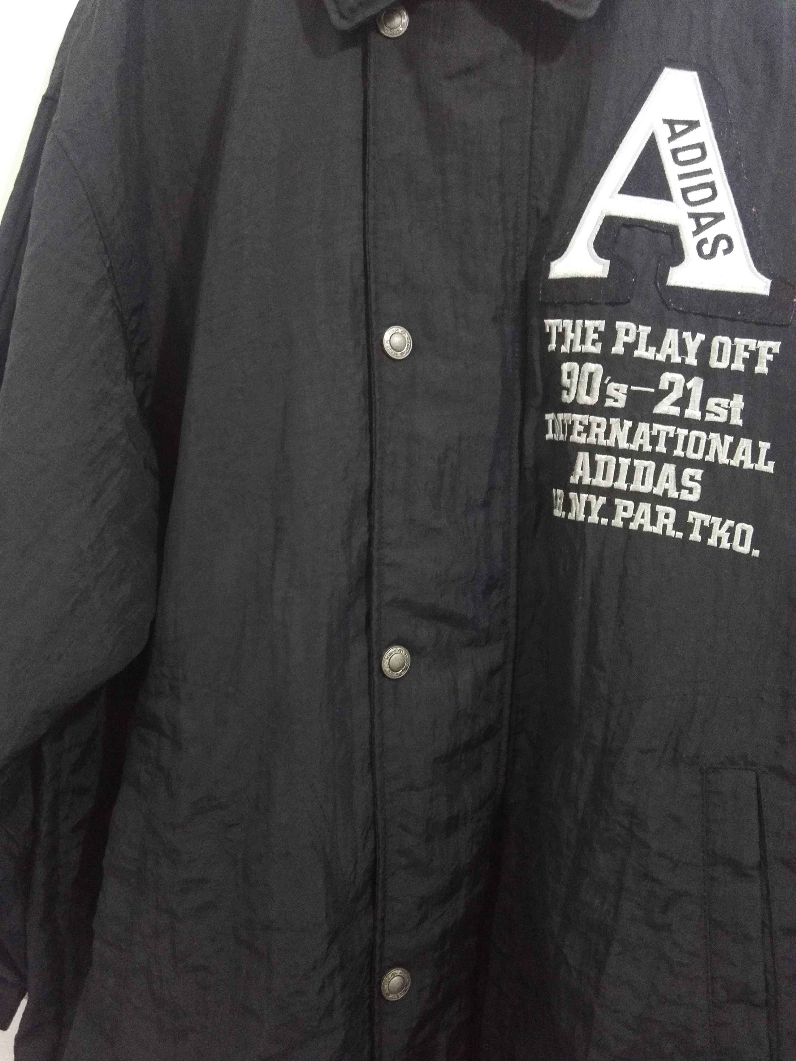Adidas × Vintage Vintage 90s Adidas Parka Design A Logo Design 11 Size US L / EU 52-54 / 3 - 4 Thumbnail