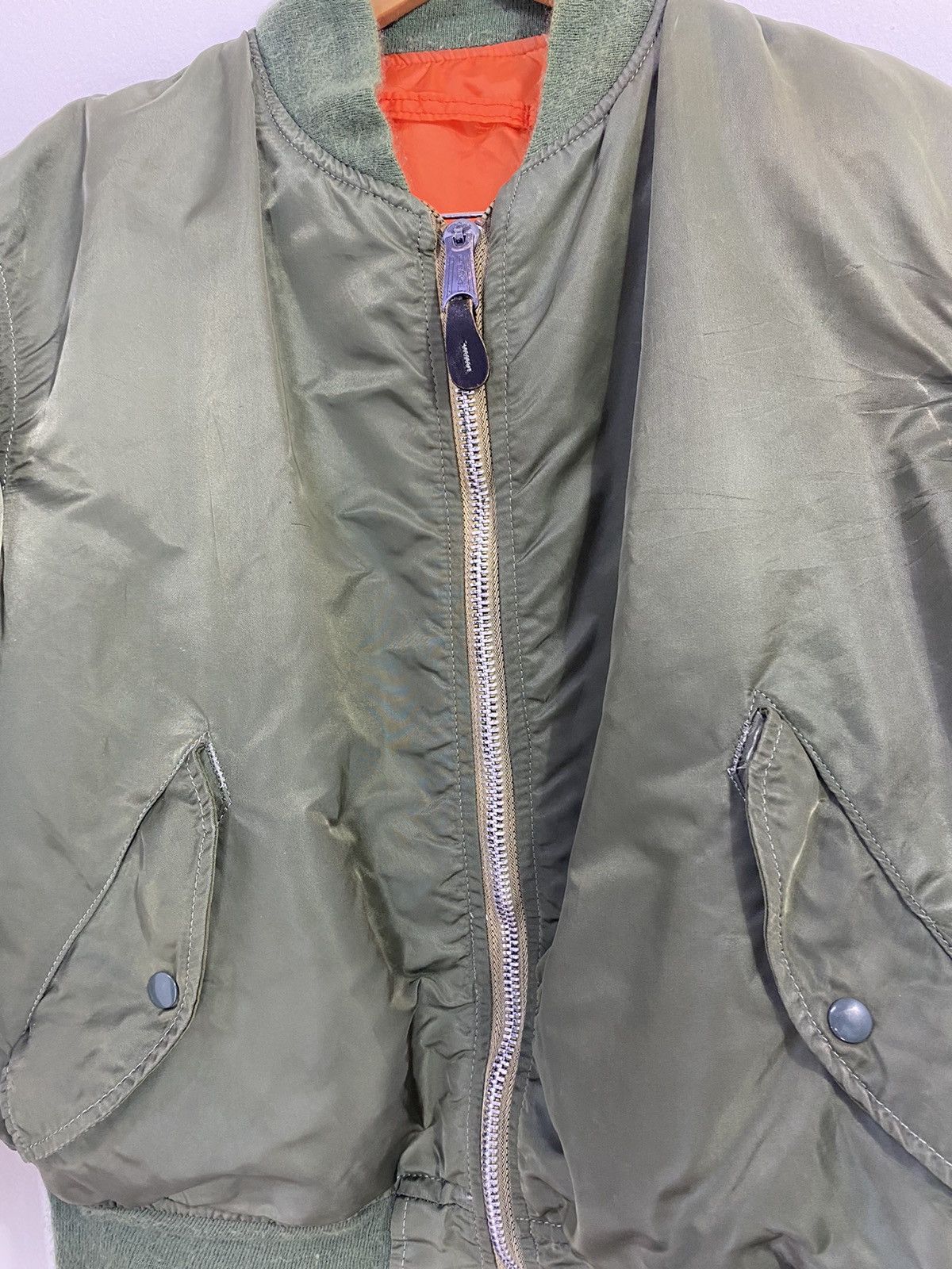 Alpha Industries Vintage Alpha Industries MA1 Bomber Jacket Riversible Design Size US L / EU 52-54 / 3 - 3 Thumbnail