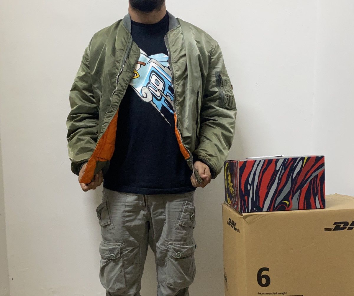 Alpha Industries Vintage Alpha Industries MA1 Bomber Jacket Riversible Design Size US L / EU 52-54 / 3 - 9 Thumbnail
