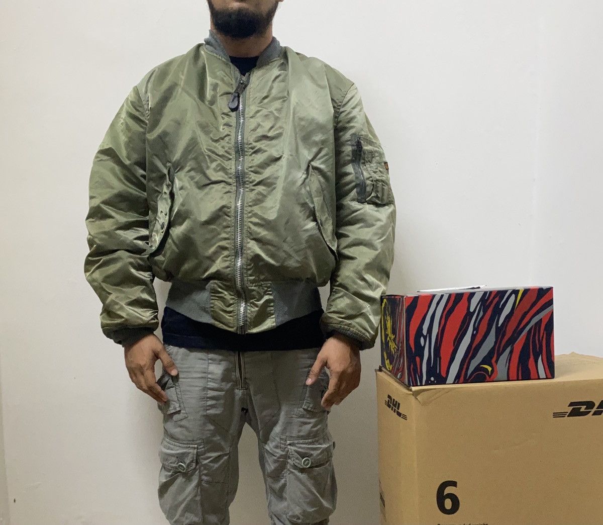 Alpha Industries Vintage Alpha Industries MA1 Bomber Jacket Riversible Design Size US L / EU 52-54 / 3 - 10 Thumbnail