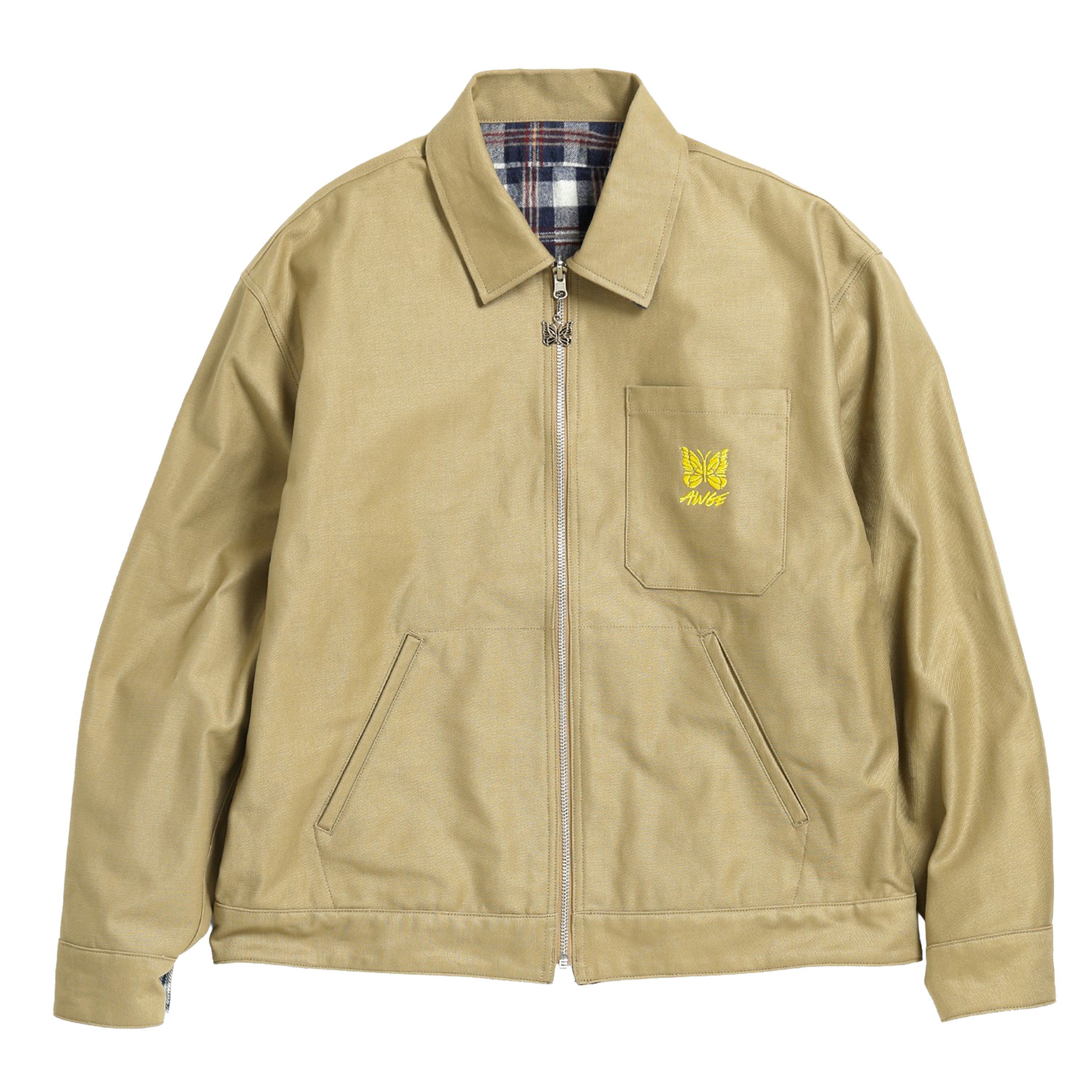 image of Awge x Needles Reversible Work Jacket in Beige, Men's (Size XL)
