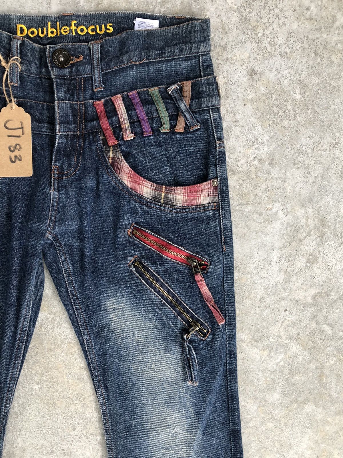 Hysteric Glamour Japanese Double Focus Double Waist Distressed Jeans Size US 31 - 6 Thumbnail