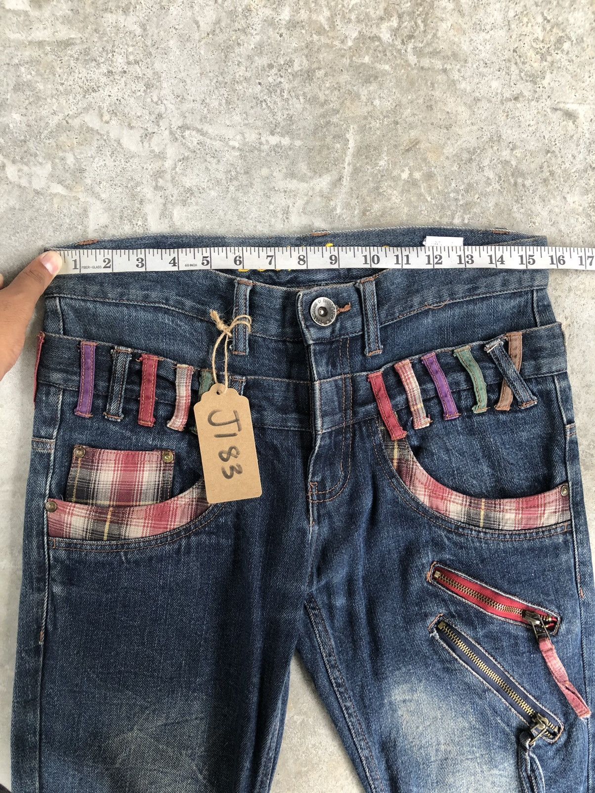 Hysteric Glamour Japanese Double Focus Double Waist Distressed Jeans Size US 31 - 14 Thumbnail