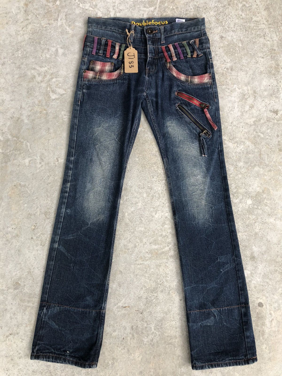 Hysteric Glamour Japanese Double Focus Double Waist Distressed Jeans Size US 31 - 1 Thumbnail