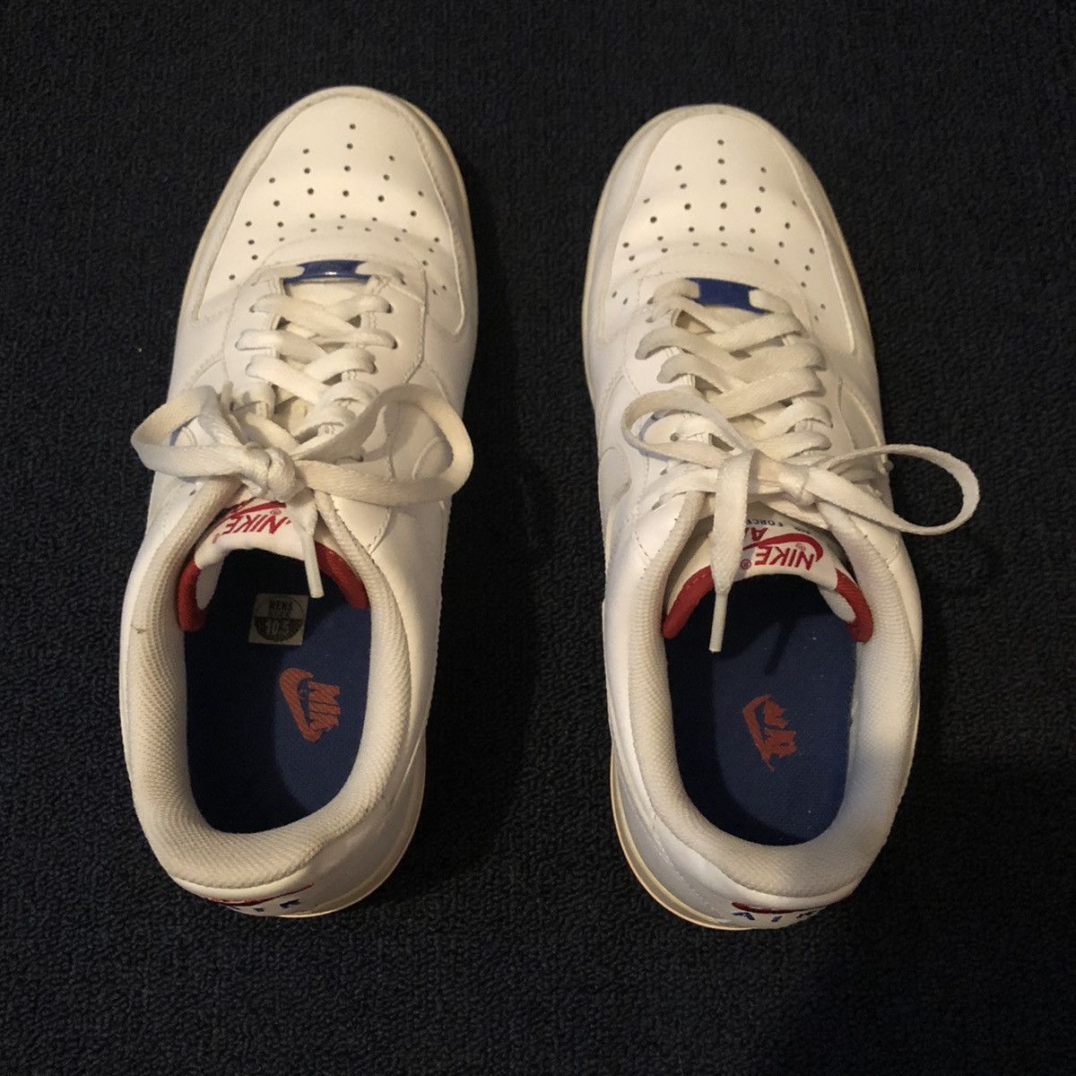 Nike × Vintage Vintage Rare Nike Air Force 1 Aged White Red Blue Low Shoes Size US 10.5 / EU 43-44 - 4 Thumbnail
