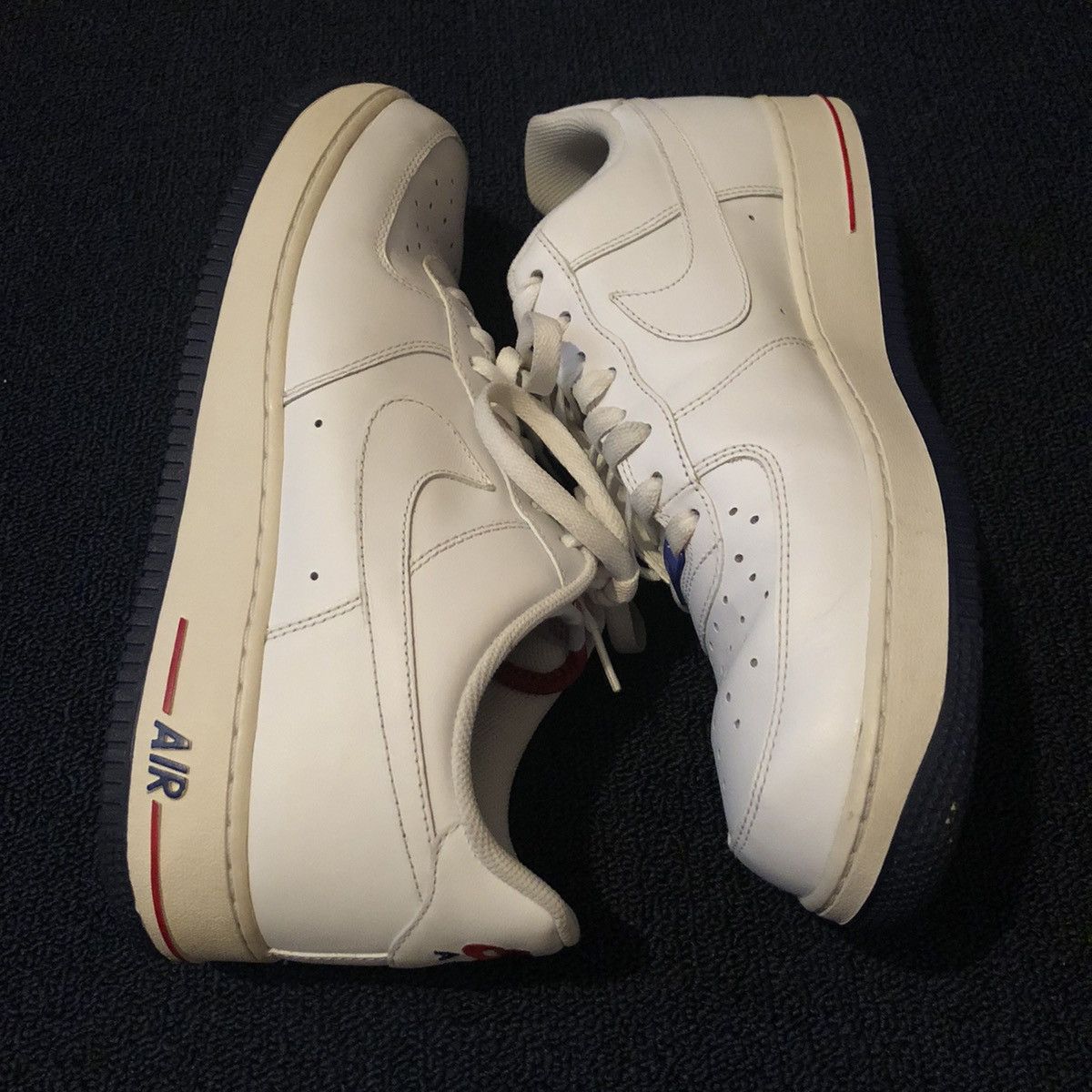 Nike × Vintage Vintage Rare Nike Air Force 1 Aged White Red Blue Low Shoes Size US 10.5 / EU 43-44 - 3 Thumbnail