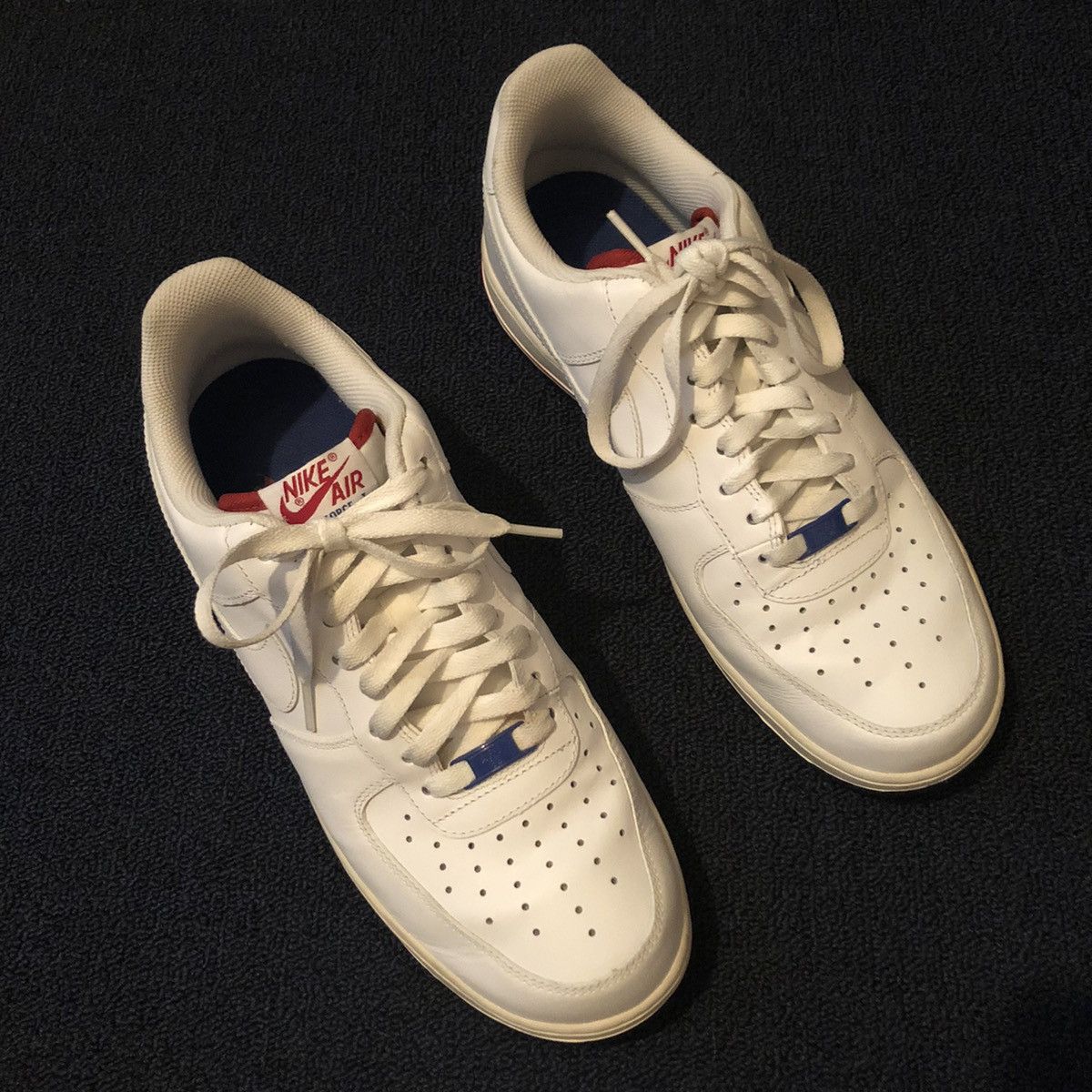 Nike × Vintage Vintage Rare Nike Air Force 1 Aged White Red Blue Low Shoes Size US 10.5 / EU 43-44 - 1 Thumbnail