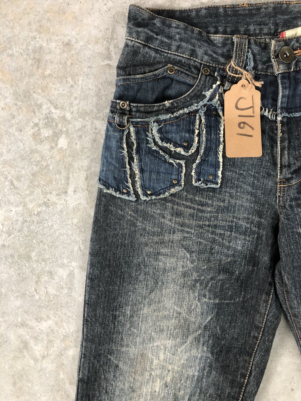 Who Decides War Japanese Gumu Distressed Jeans Patchwork Boro Style Size US 31 - 4 Thumbnail