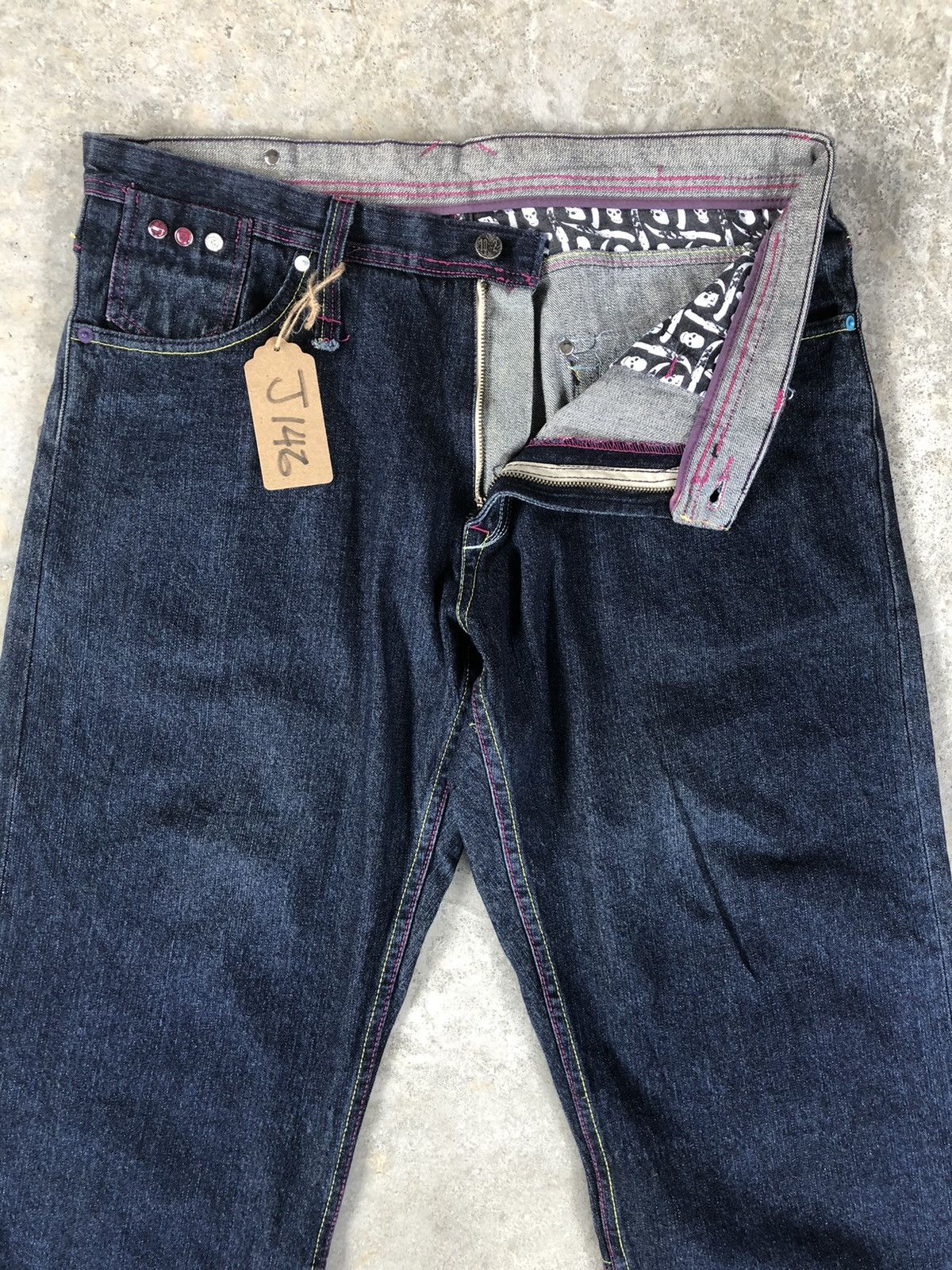 Artful Dodger Artful Dodger Skulls Embroidered Jeans Size US 37 - 3 Thumbnail