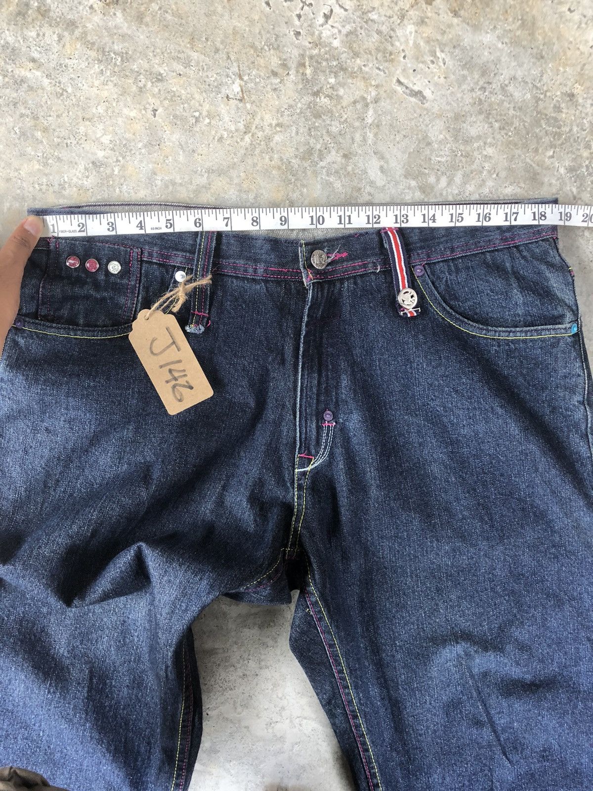 Artful Dodger Artful Dodger Skulls Embroidered Jeans Size US 37 - 17 Thumbnail