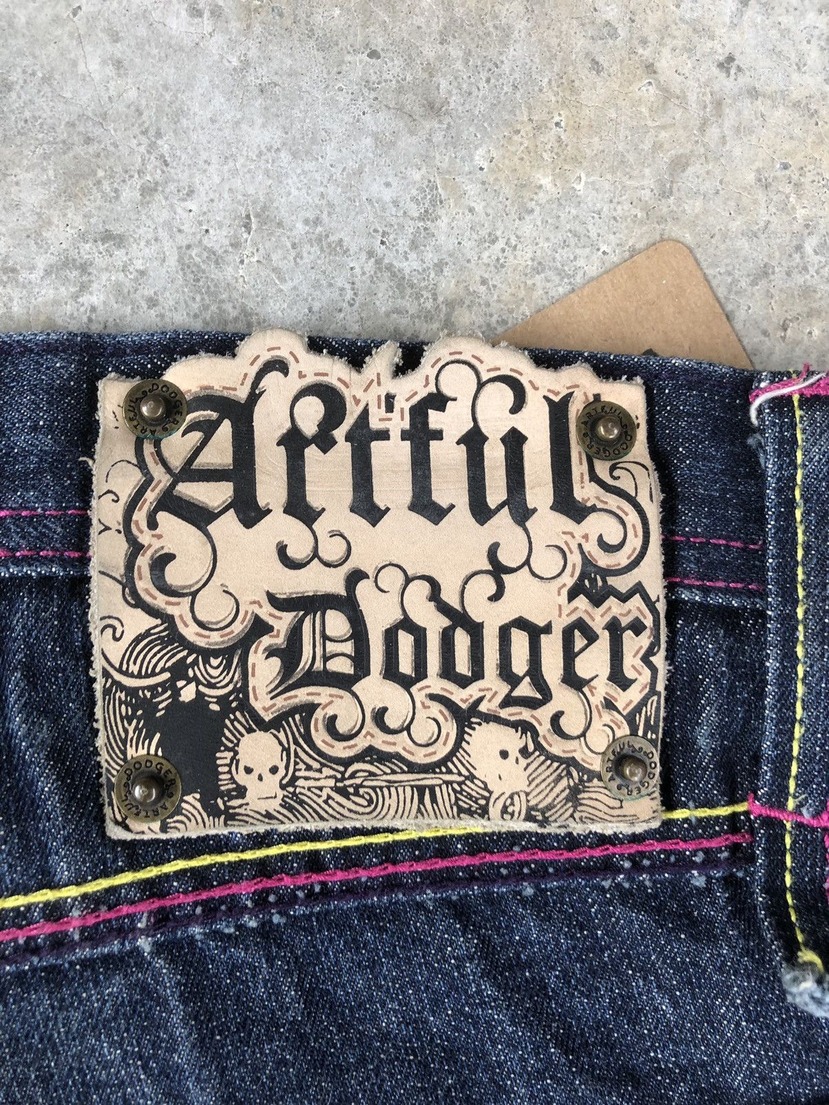 Artful Dodger Artful Dodger Skulls Embroidered Jeans Size US 37 - 15 Thumbnail