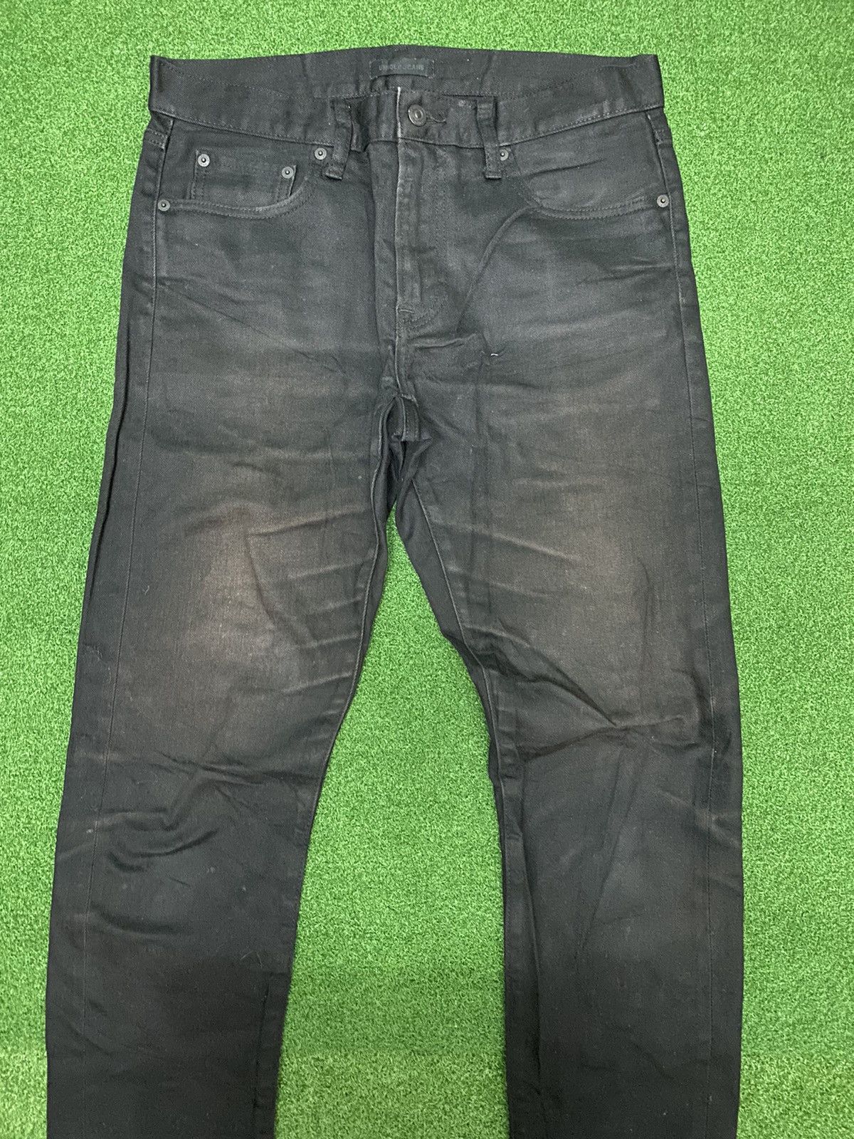 Japanese Brand UNIQLO SUPER BLACK SELVAGE DENIM SIZE 32 Size US 32 / EU 48 - 2 Thumbnail