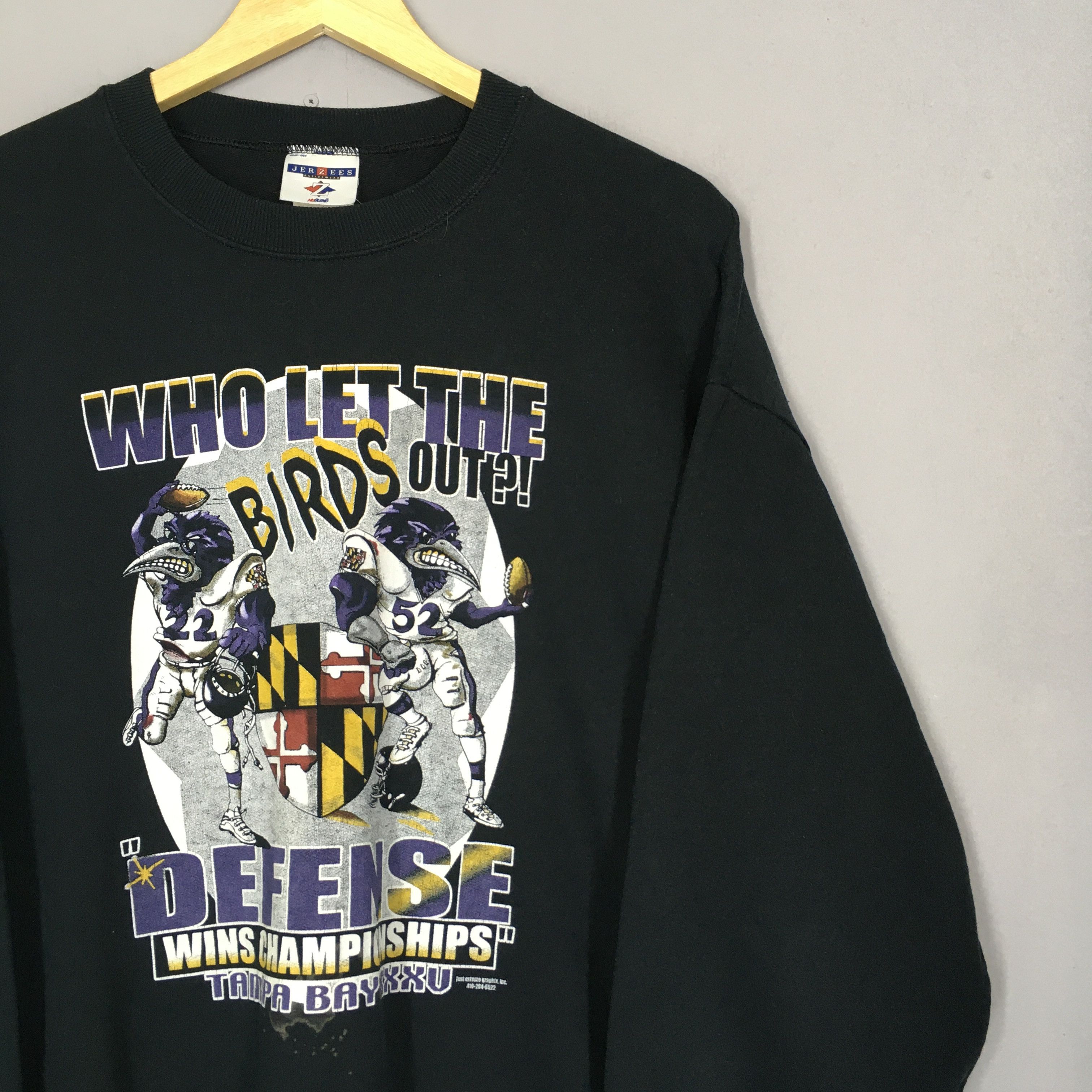 Jerzees × NFL × Vintage Vintage Y2K Baltimore Ravens Nfl Sweatshirt XLarge Size US XL / EU 56 / 4 - 2 Thumbnail