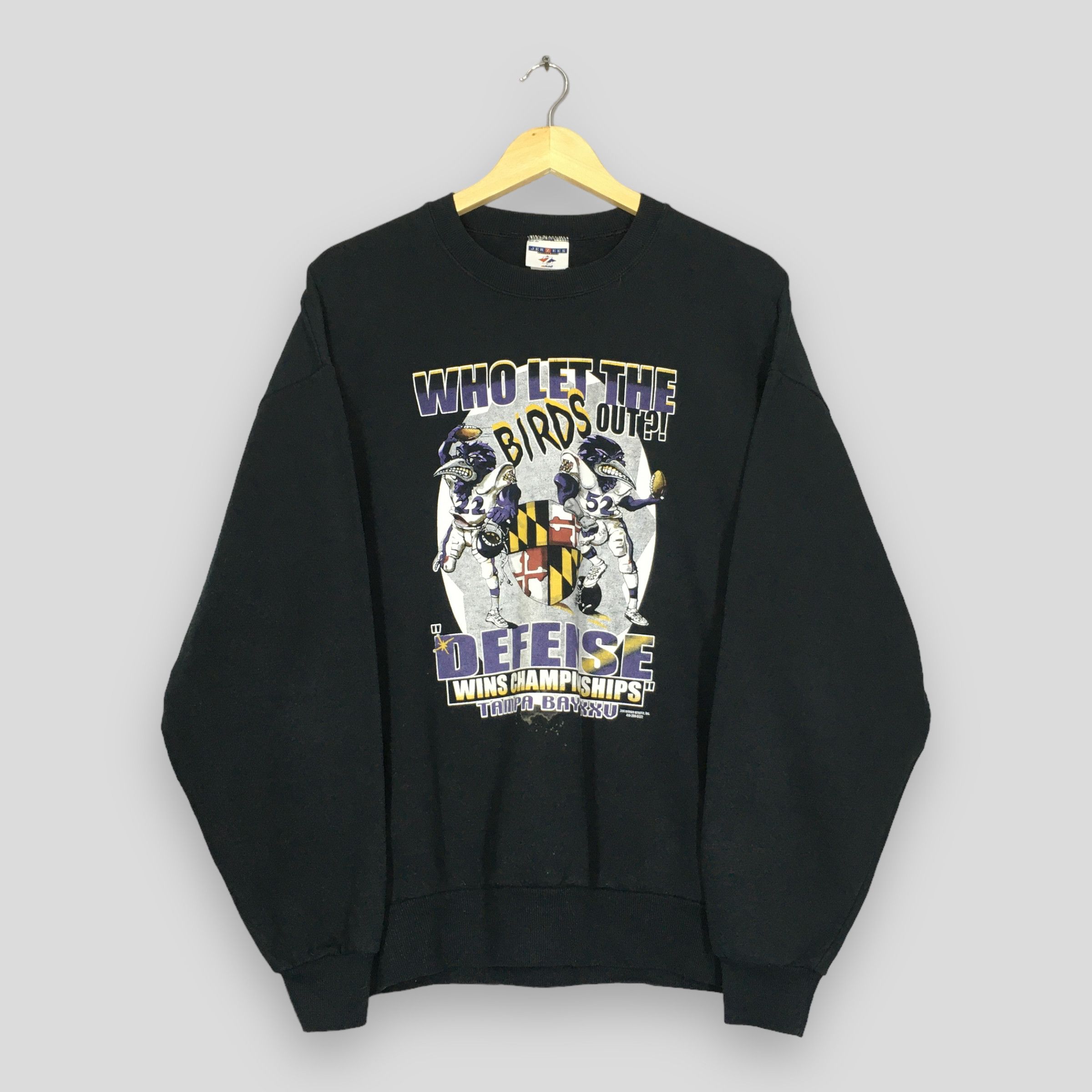 Jerzees × NFL × Vintage Vintage Y2K Baltimore Ravens Nfl Sweatshirt XLarge Size US XL / EU 56 / 4 - 1 Thumbnail