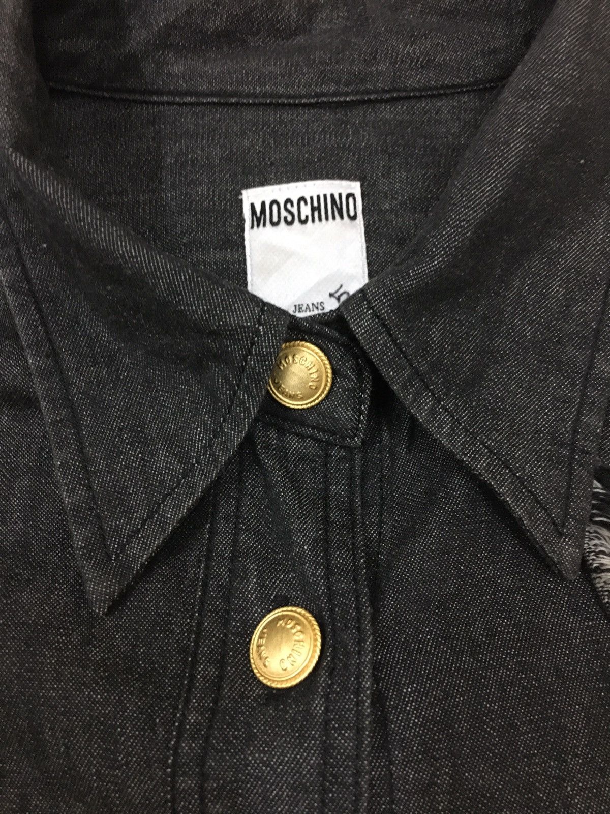 Moschino Patched Denim Shirt Size US L / EU 52-54 / 3 - 5 Thumbnail